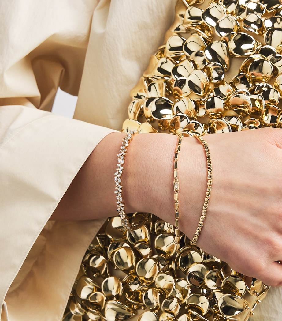 Suzanne Kalan Yellow Gold Golden Thin Tennis Bracelet Yg Image 4