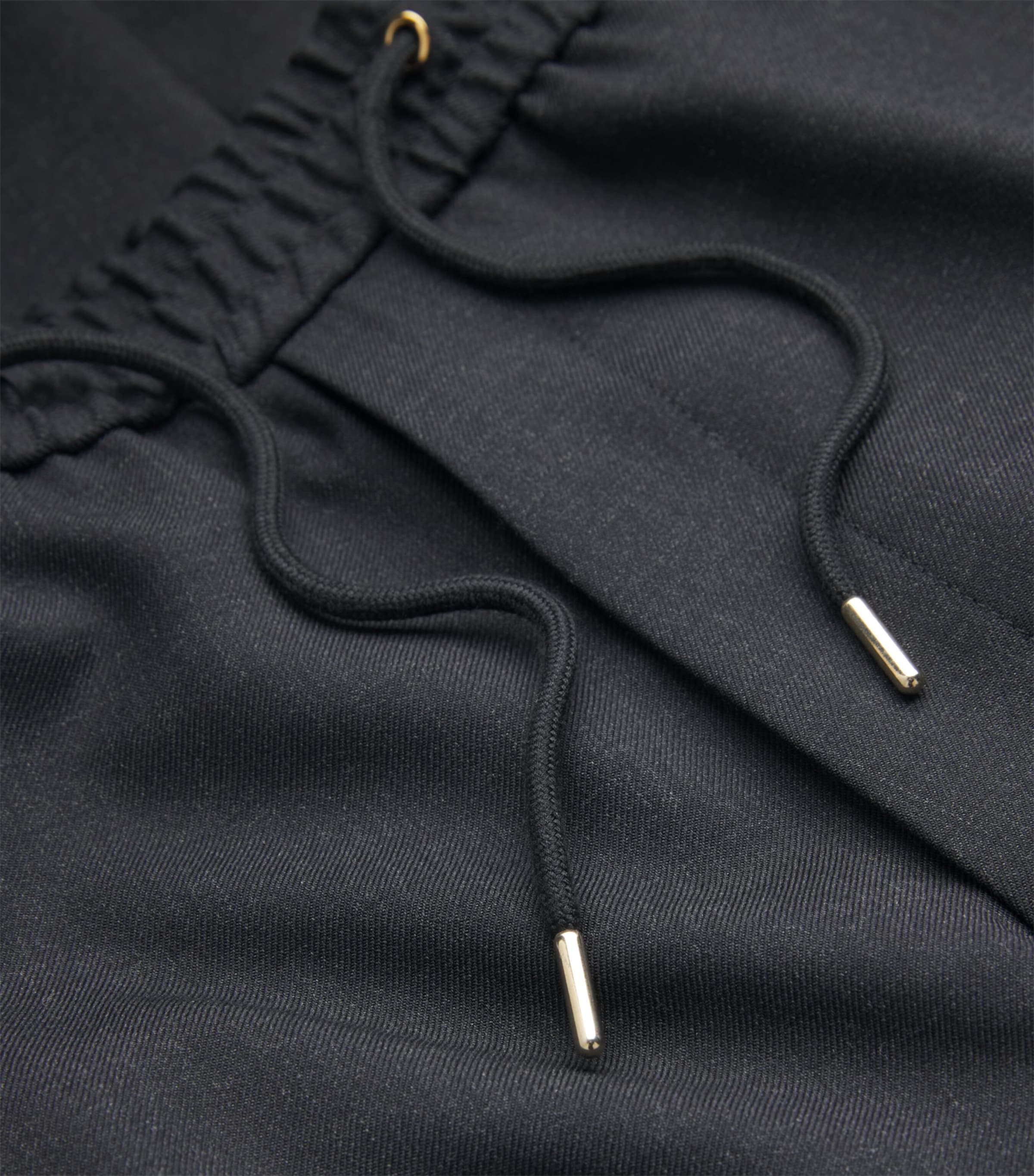 Wool Drawstring Trousers 76_SLATE Image 5