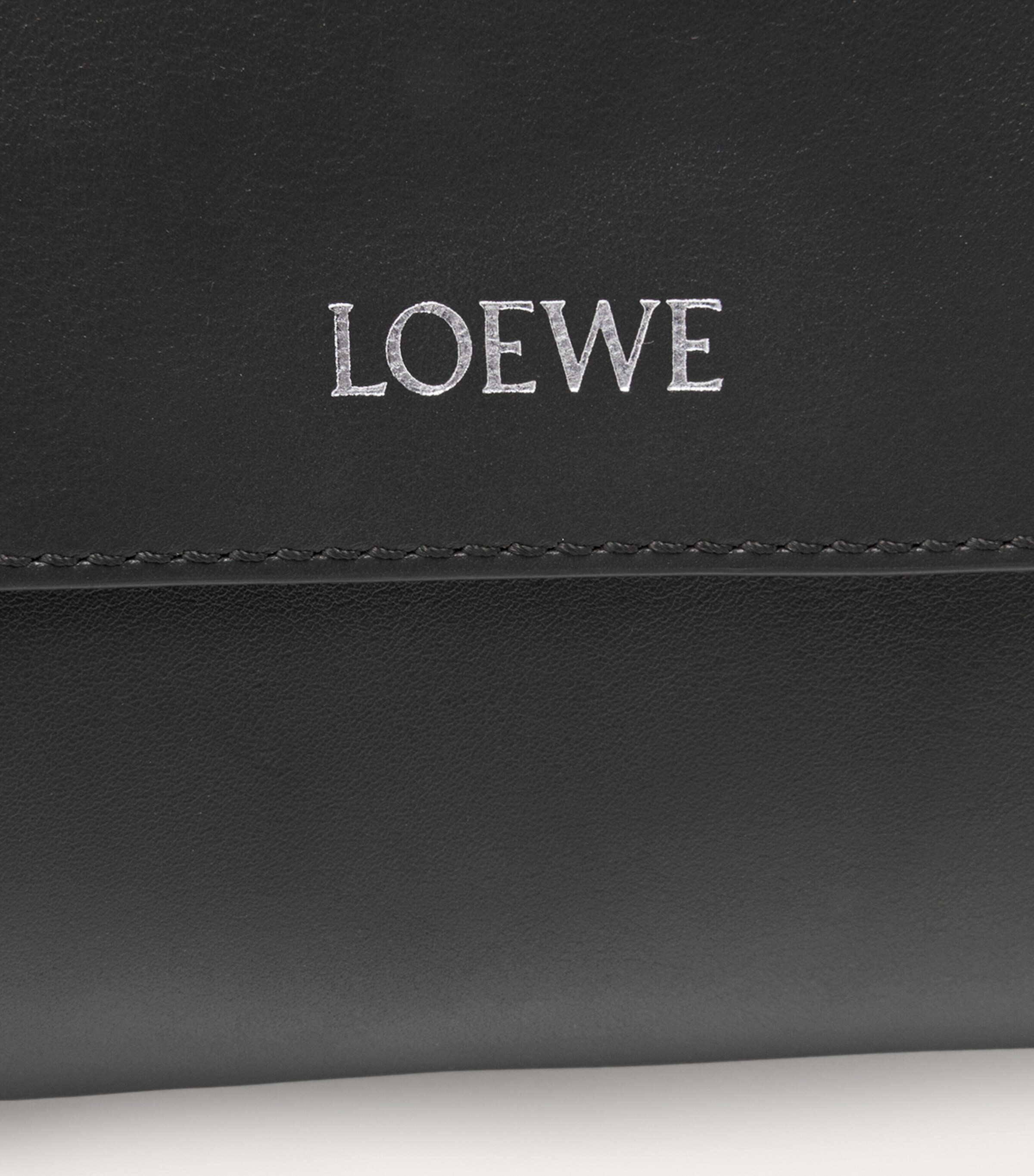 LOEWE Leather Flamenco Satchel Black Image 9