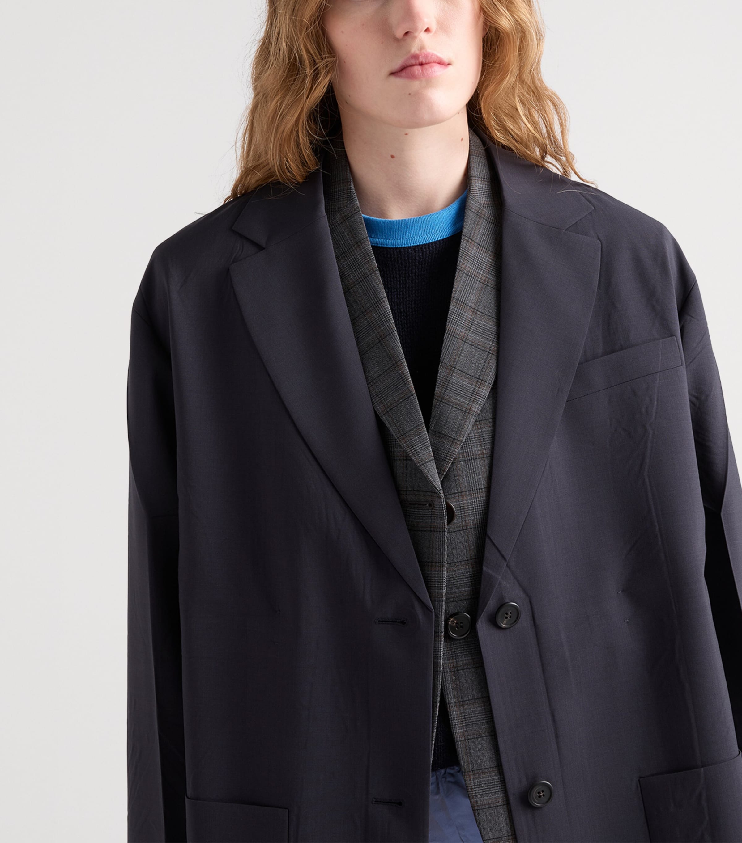 Prada Womens Virgin Wool Trench Coat Image 4