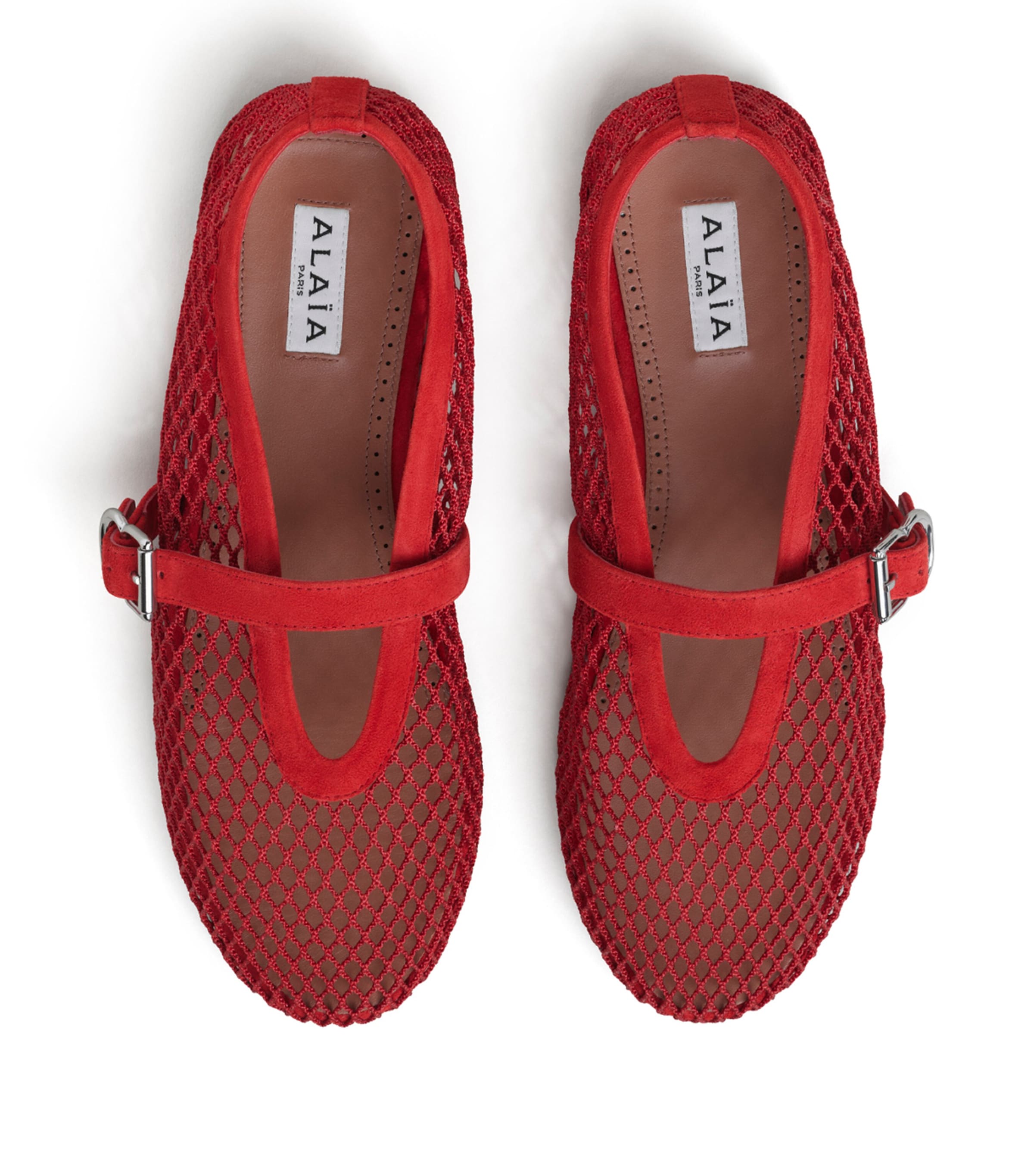 Alaïa Mesh Ballet Flats Orange Brule Image 2