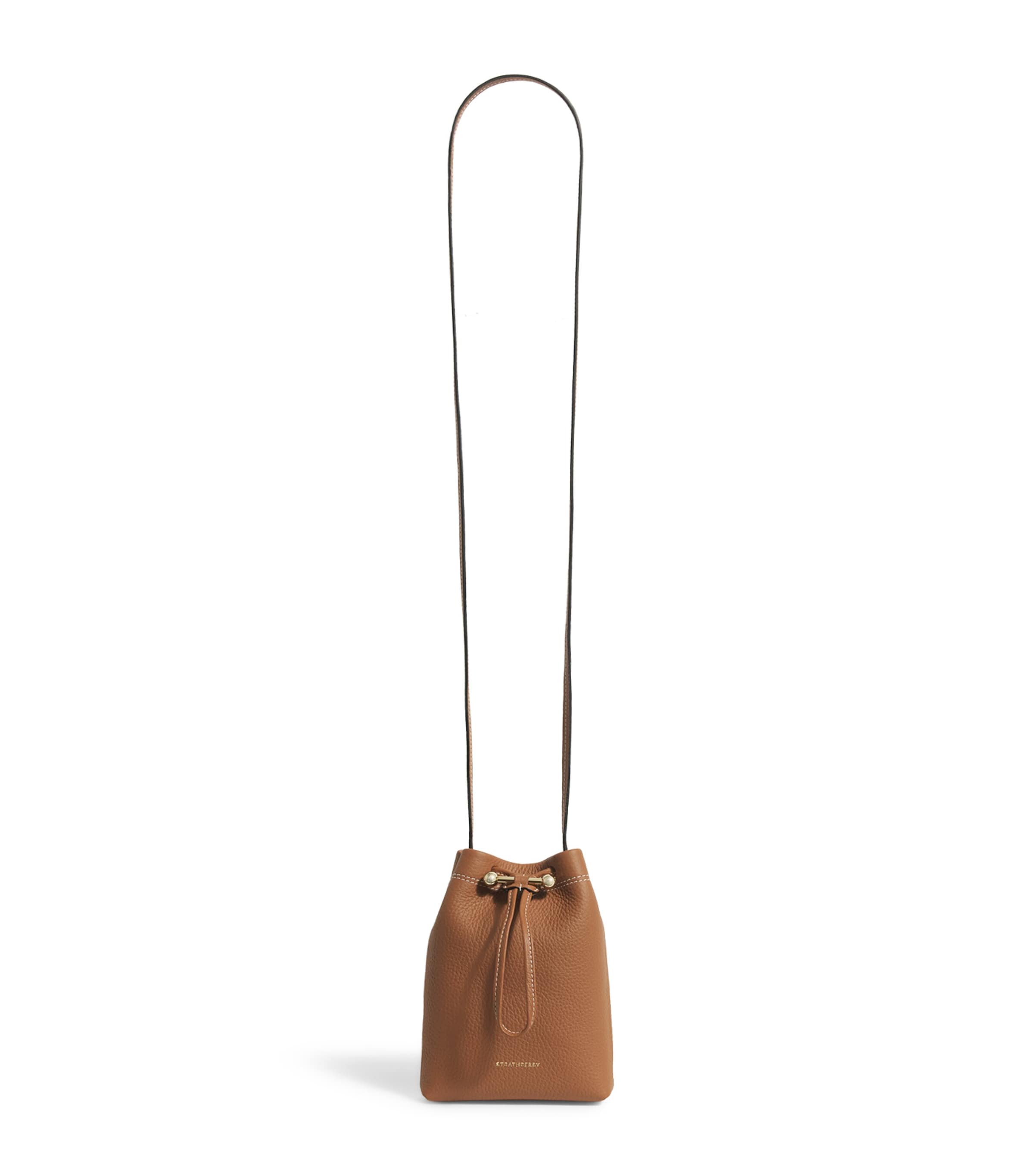 Strathberry Midi Leather Osette Pouch In Brown