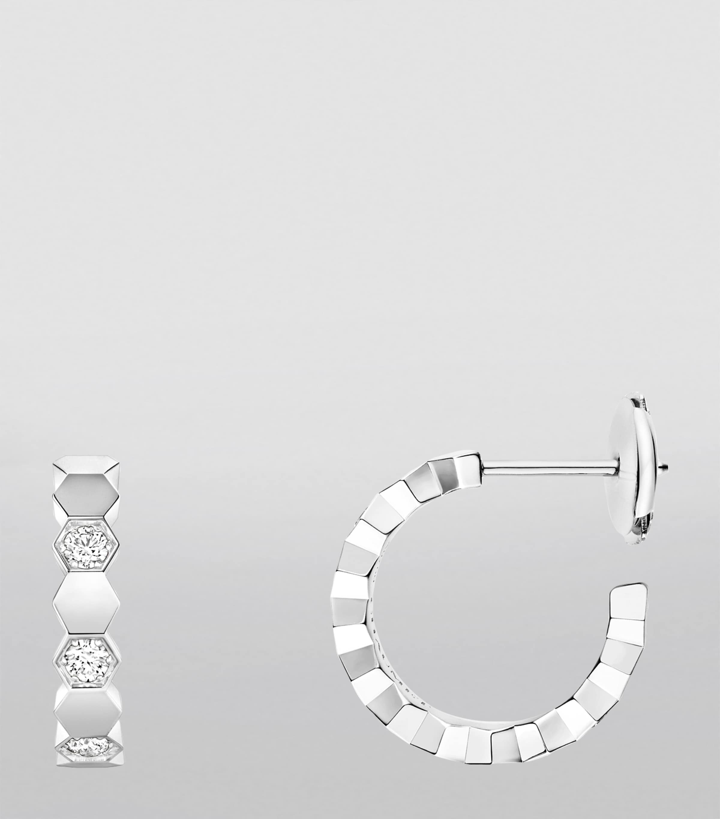 White Gold and Diamond Bee de Chaumet Hoop Earrings WHITE GOLD Image 2