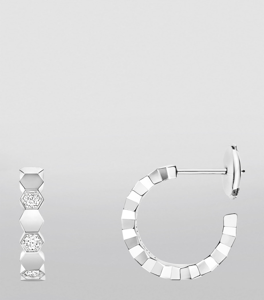 White Gold and Diamond Bee de Chaumet Hoop Earrings WHITE GOLD Image 2