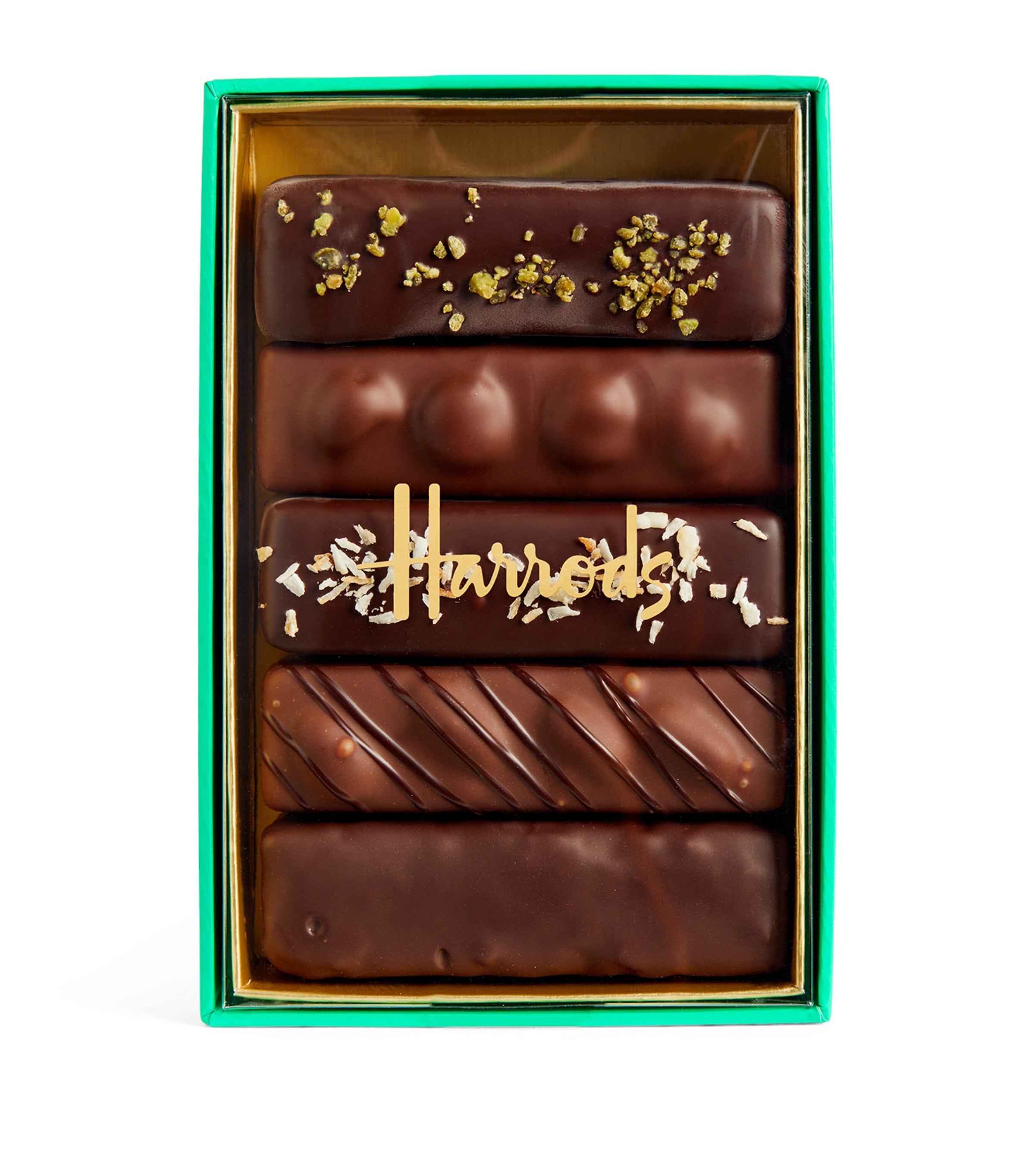 Harrods Gourmet Chocolate Bar Collection (250g) | Designers | Harrods | Food | Chocolates | Chocolate Boxes | Chocolate Bars | Free From | Vegetarian | Halal | Gifts | Gifts for Foodies | Harrods Chocolaterie