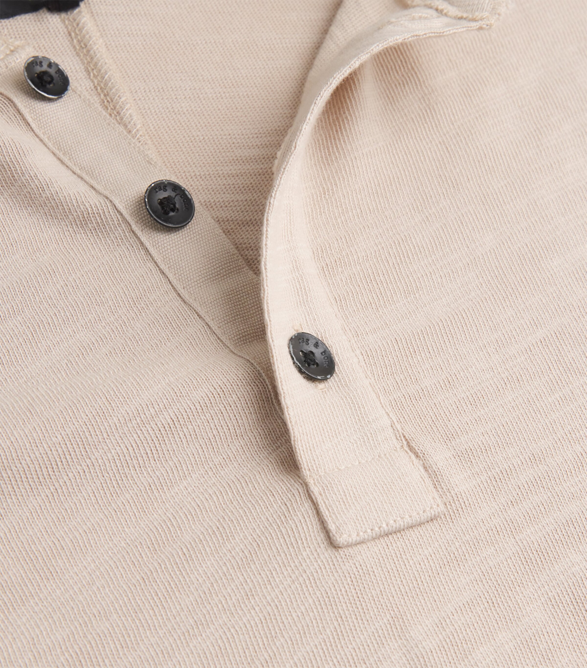 Rag & Bone Mens Cotton Classic Henley T-Shirt Dust Image 5