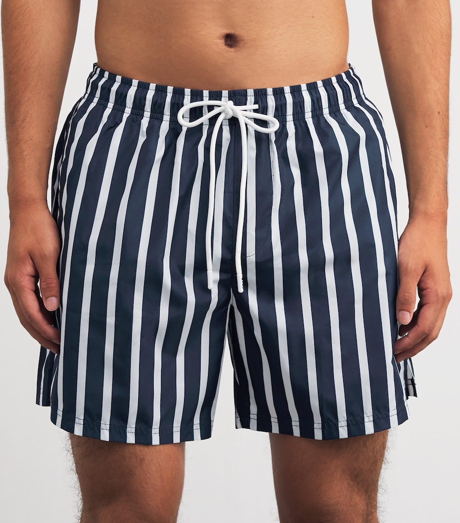 Stripe Swim Shorts 28 NAVY BLUE Image 2