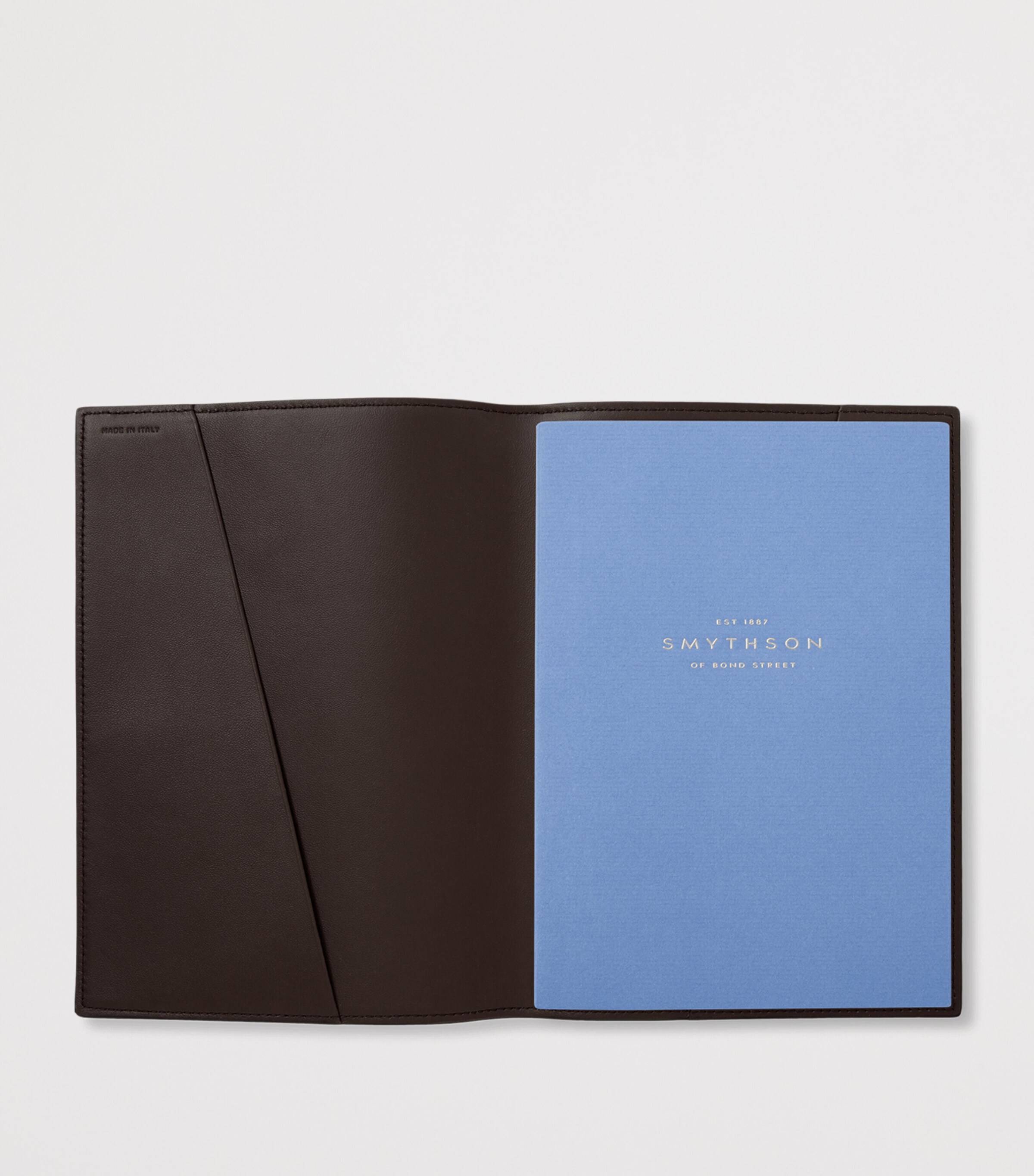 Smythson Calfskin Ludlow Evergreen Refillable Notebook Dark Brown Image 3