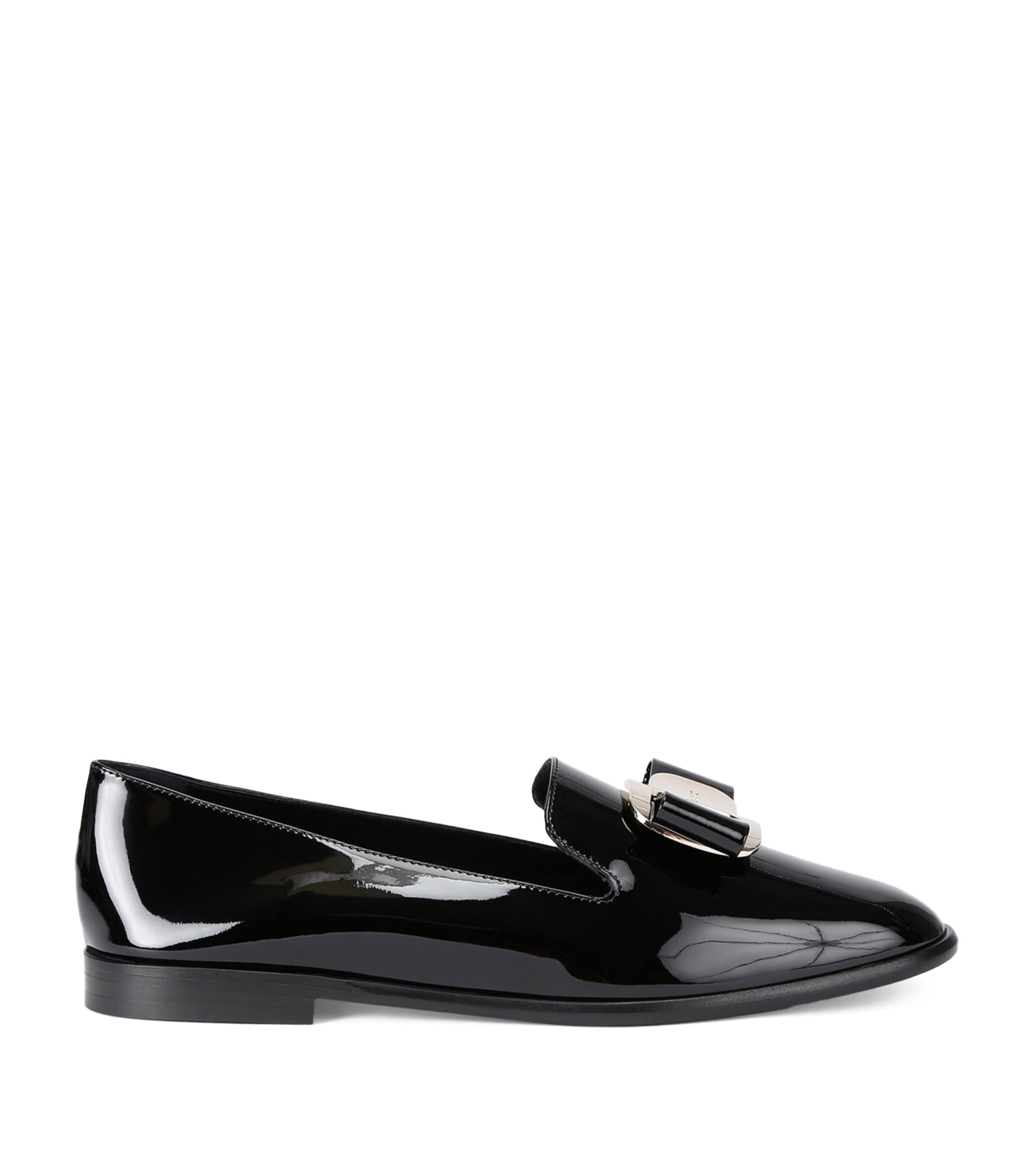 Salvatore Ferragamo Patent Leather Zamira Loafers | Women Shoes | Flats | Loafers | Designers | Ferragamo