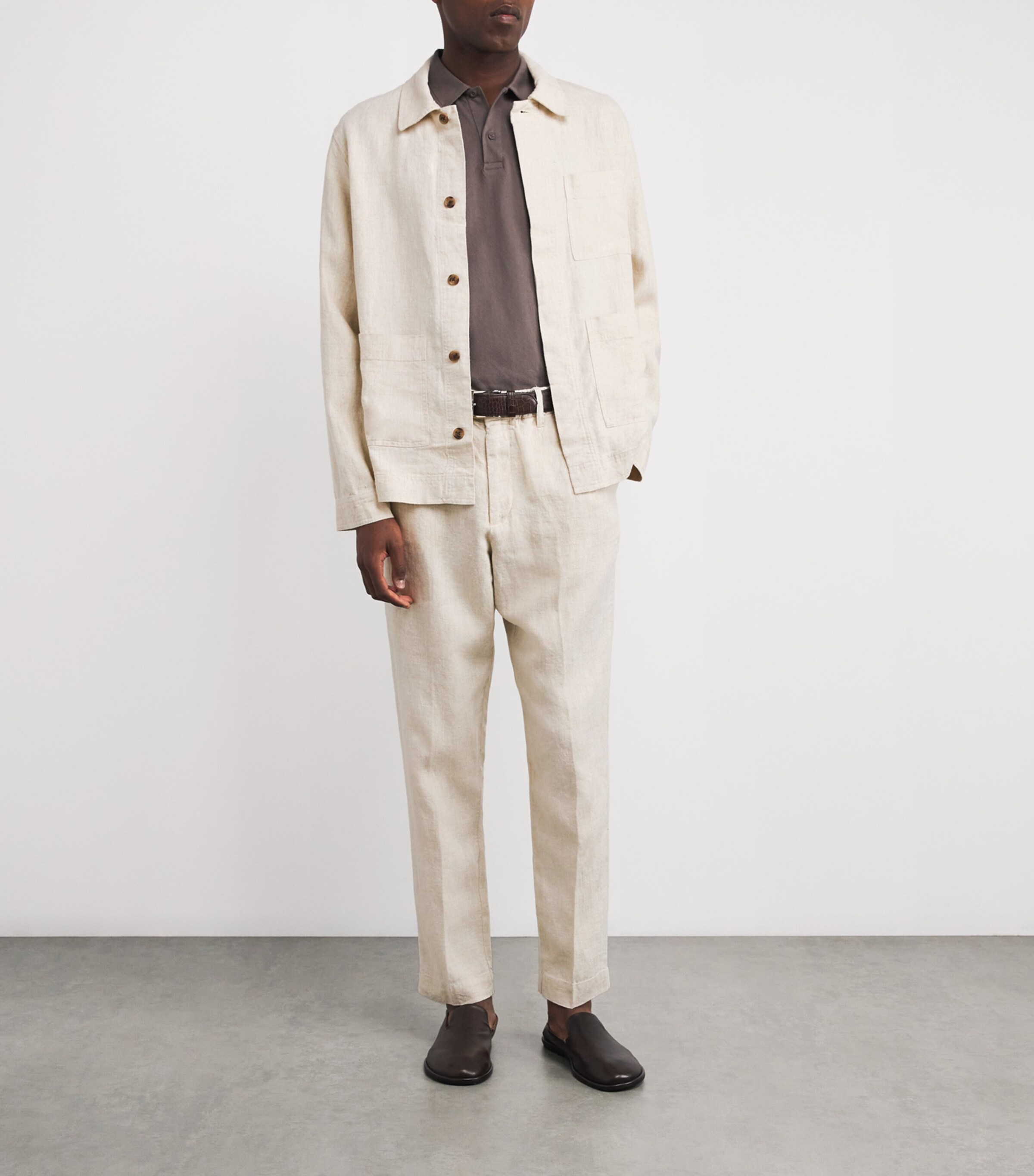 NN.07 Mens Linen Billie Trousers Oat Image 2