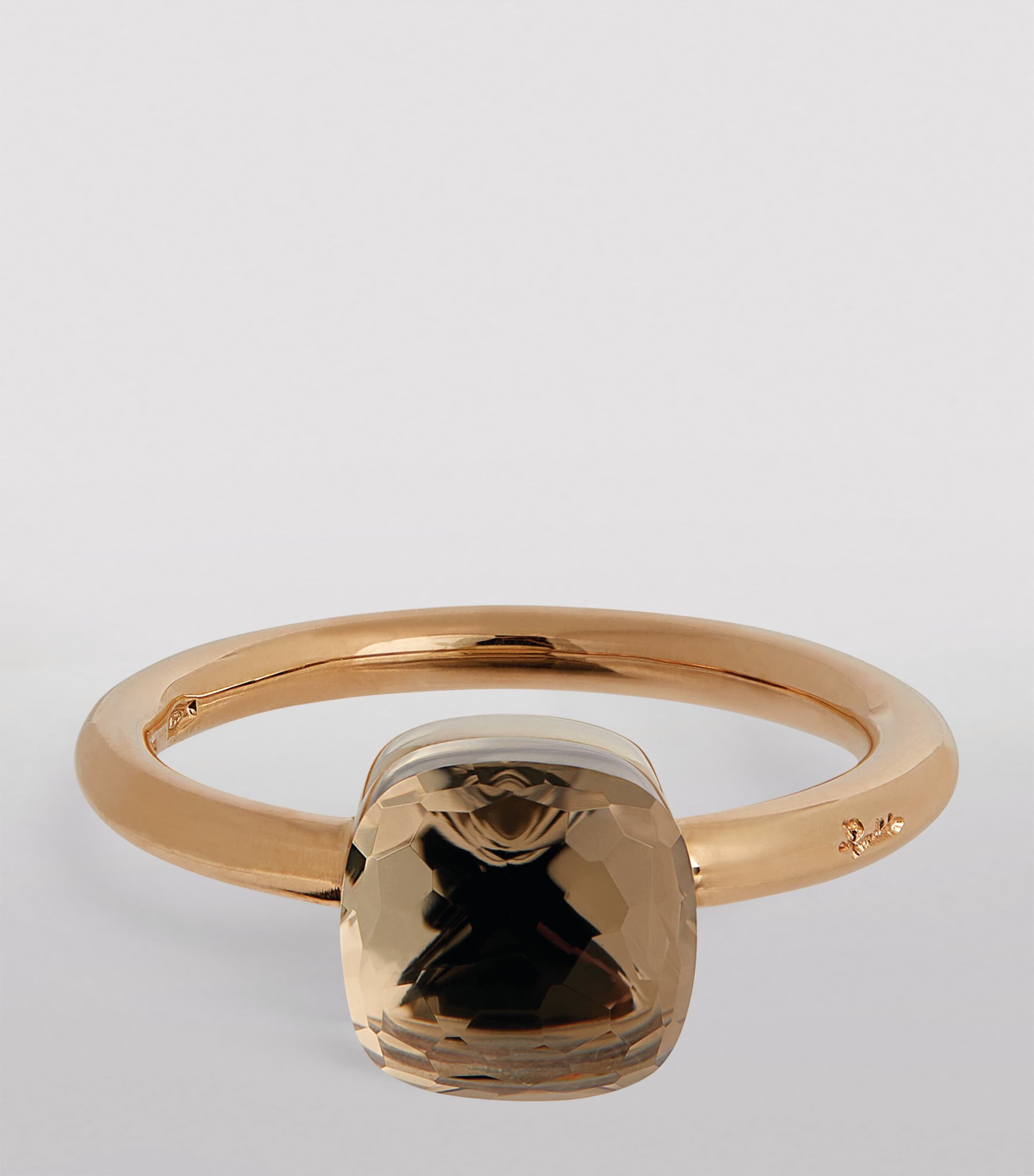 Mixed Gold and White Topaz Nudo Petit Ring 000TB Image 3