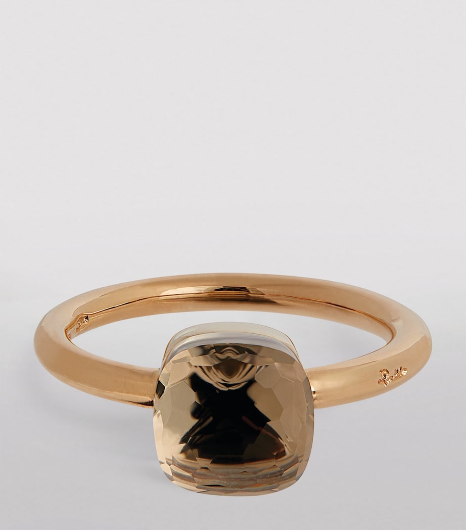 Mixed Gold and White Topaz Nudo Petit Ring 000TB Image 3