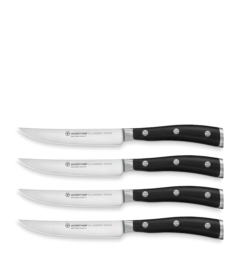 Wusthof Classic Ikon Steak Knives (Set of 4) Black Image 1