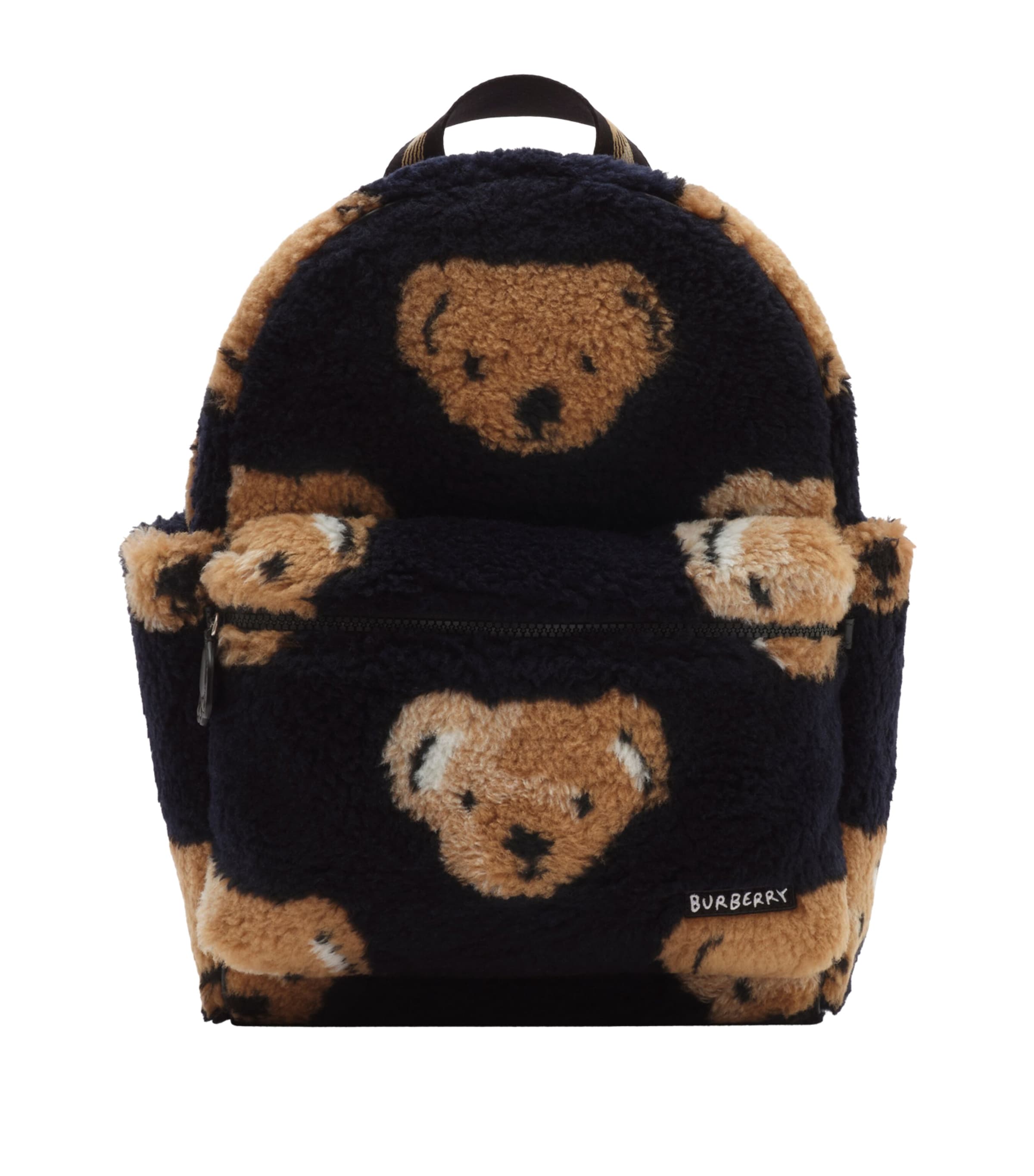 Burberry Kids Faux-Fleece Thomas Bear Backpack Ink Ip Pattern Image 1