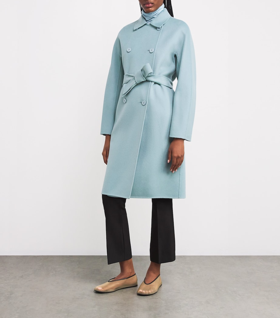 Virgin Wool-Blend Coat PASTEL GREEN Image 2