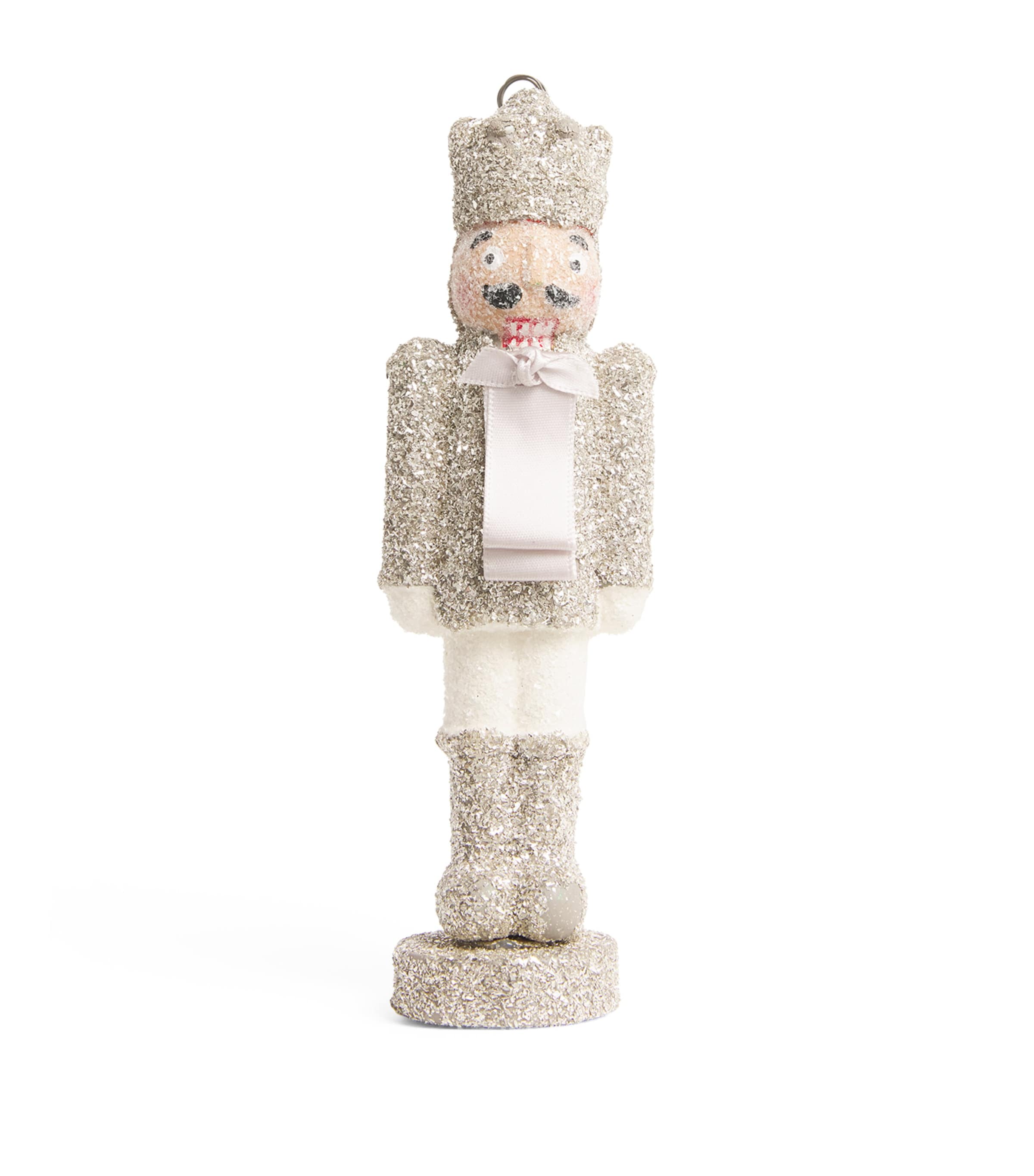 Harrods Glitter Nutcracker Place Card Holder In Silver