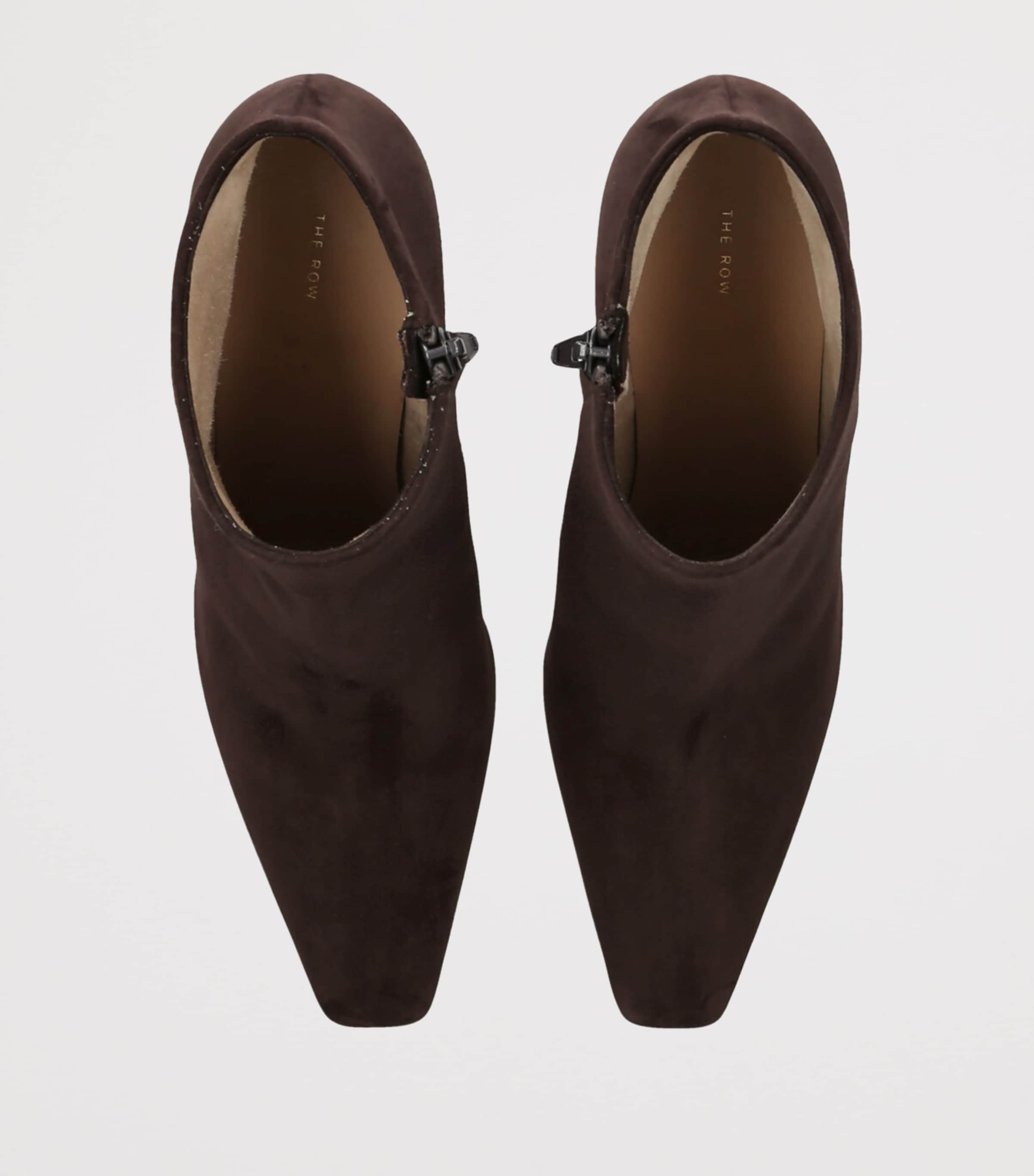 Carla Suede Ankle Boots 85 DARK BROWN Image 4