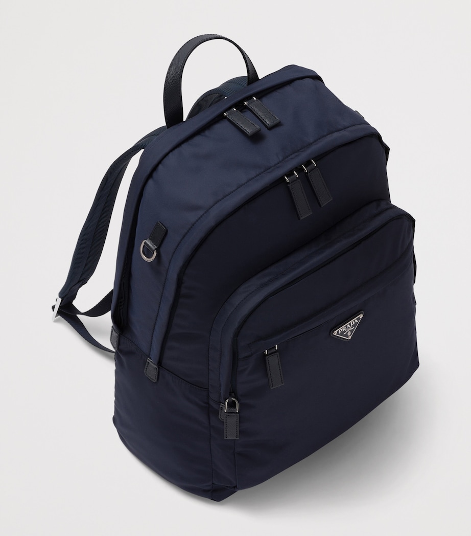 Re-Nylon and Saffiano Leather Backpack F0008 Image 3