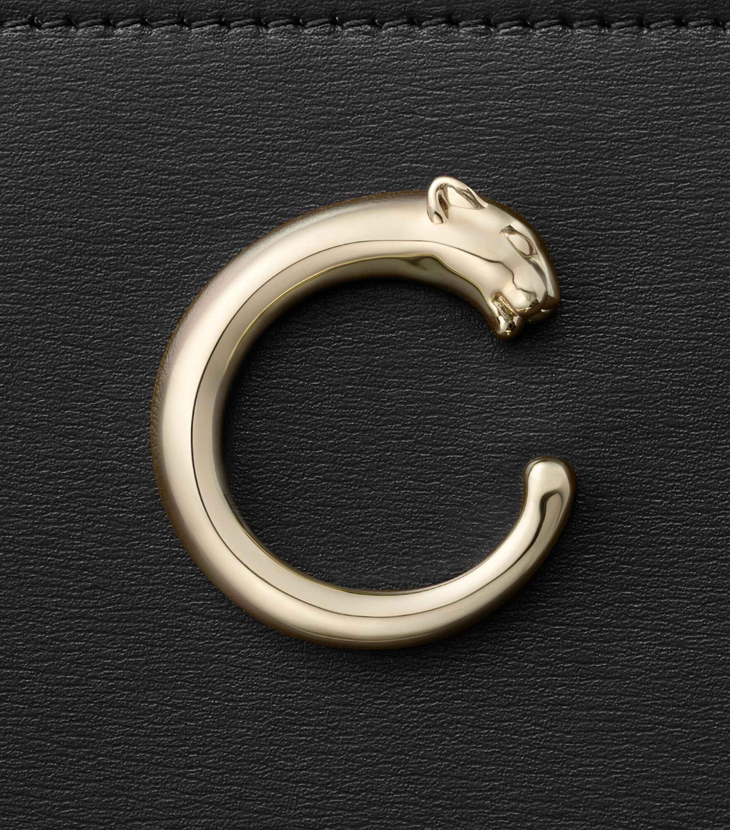 Calfskin Panthère de Cartier Wallet BLACK Image 2