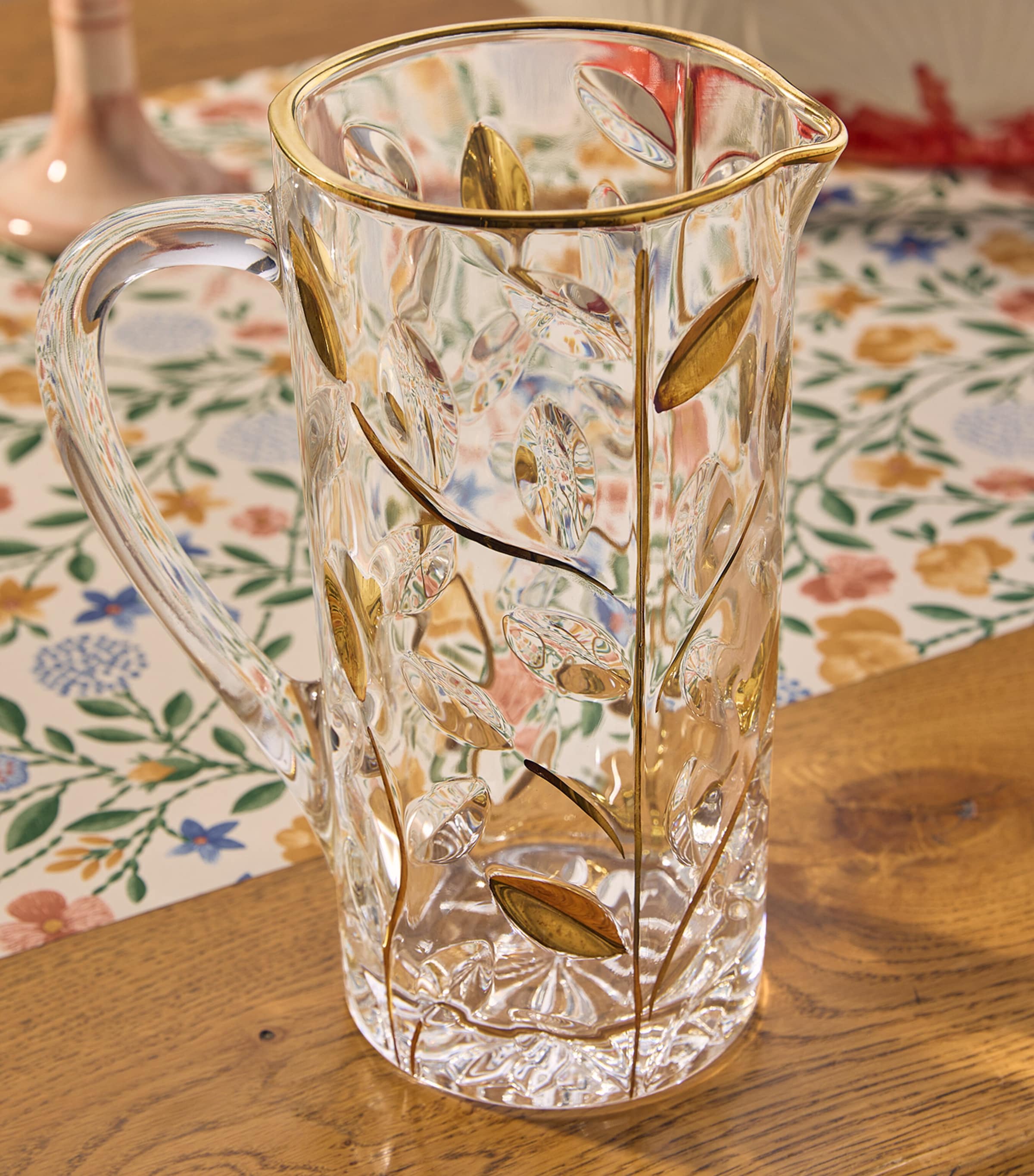 Les-Ottomans Crystal Jug Gold Image 4