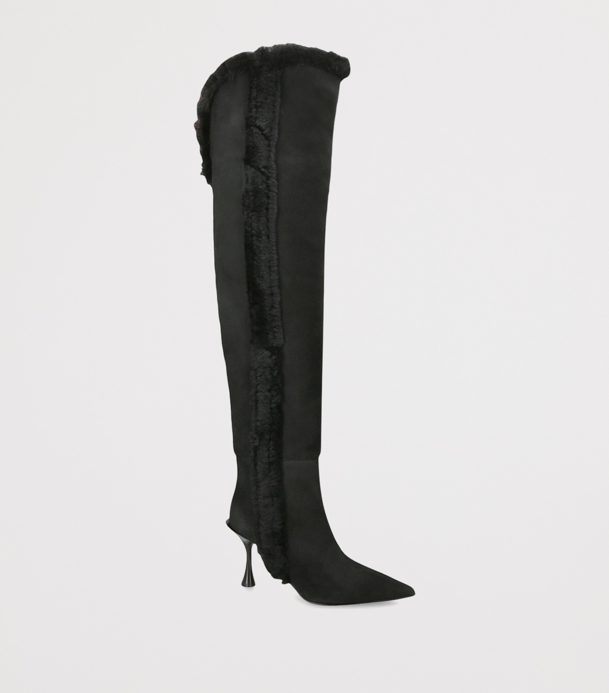 BETZÁBE Suede Bree Over-The-Knee Boots 80 Black Image 2