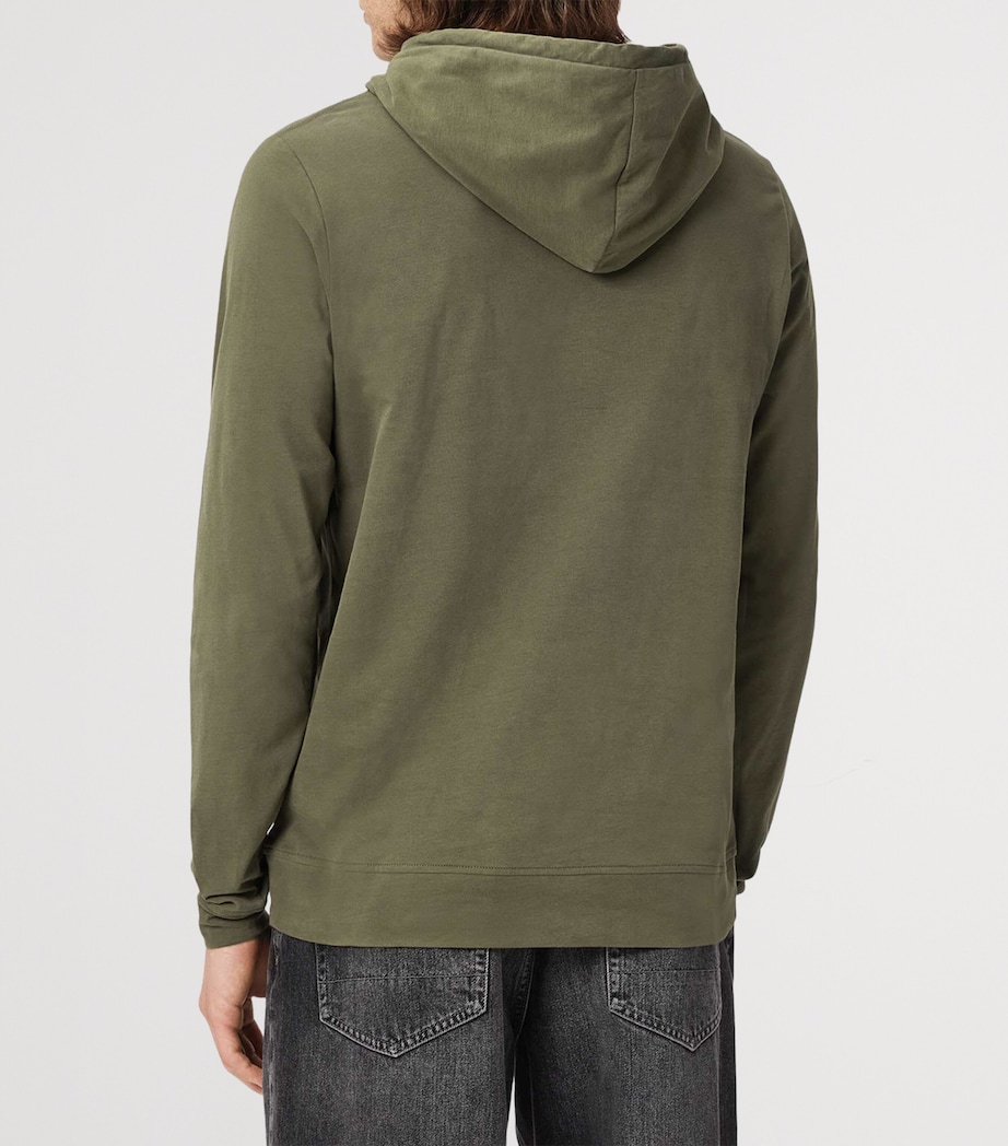 AllSaints Mens Brace Over-The-Head Hoodie Wild Green Image 4