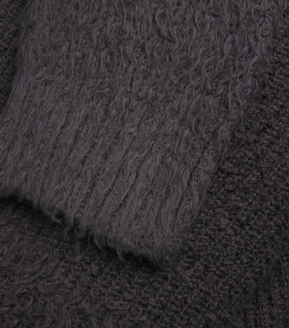 Wool Distressed Graduation Sweater CHARCOAL Image 5