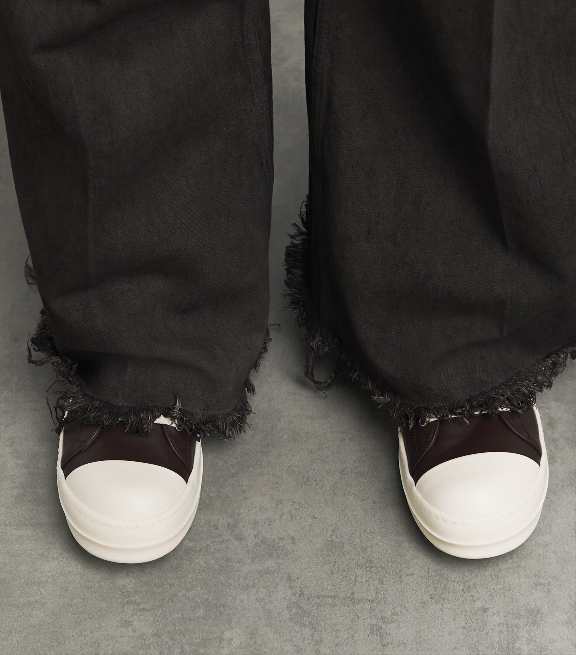 Rick Owens Leather Classic High-Top Sneakers Dark Brown Image 4