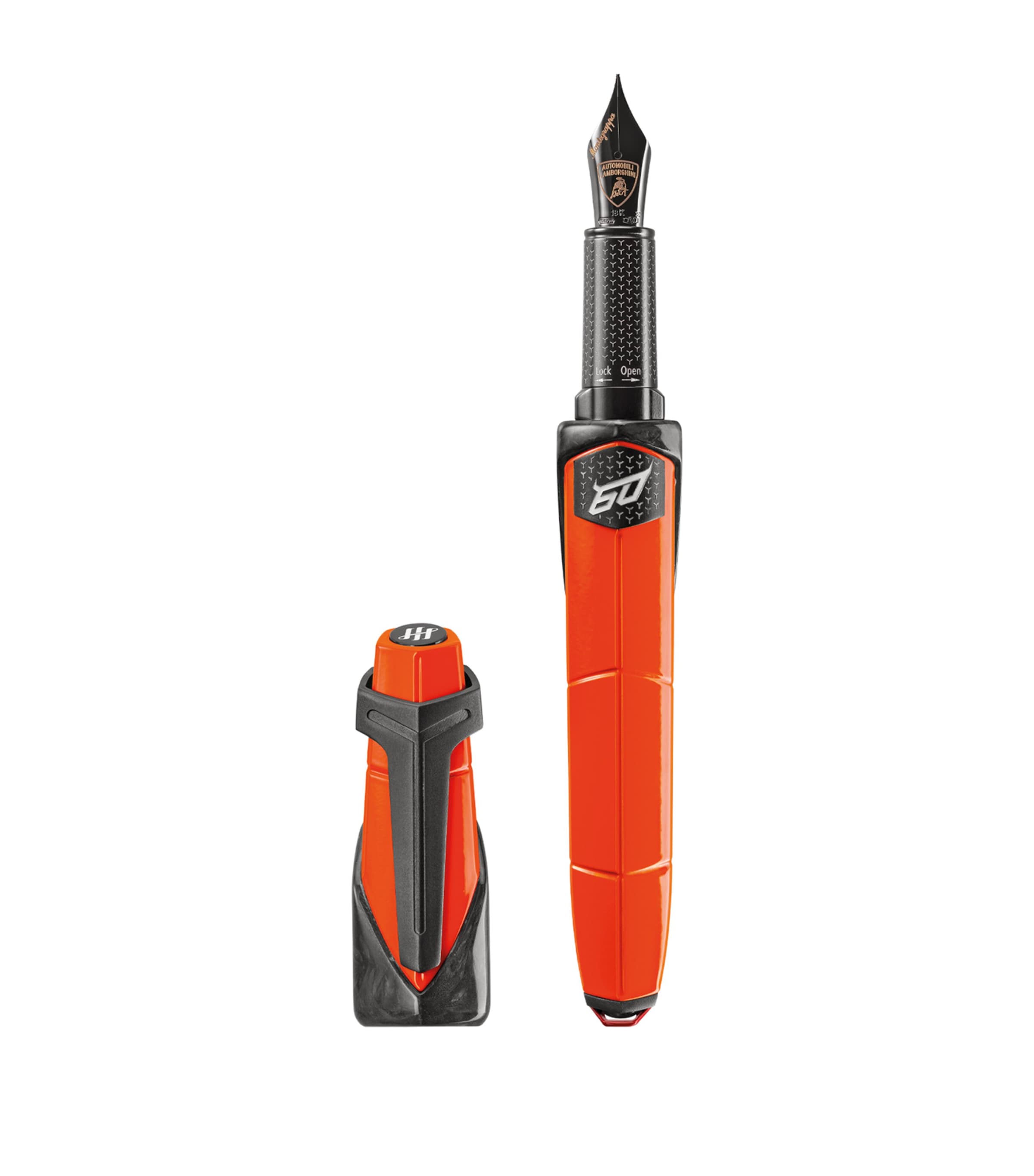 Montegrappa X Lamborghini 60° Arancio Apodis Fountain Pen In Orange