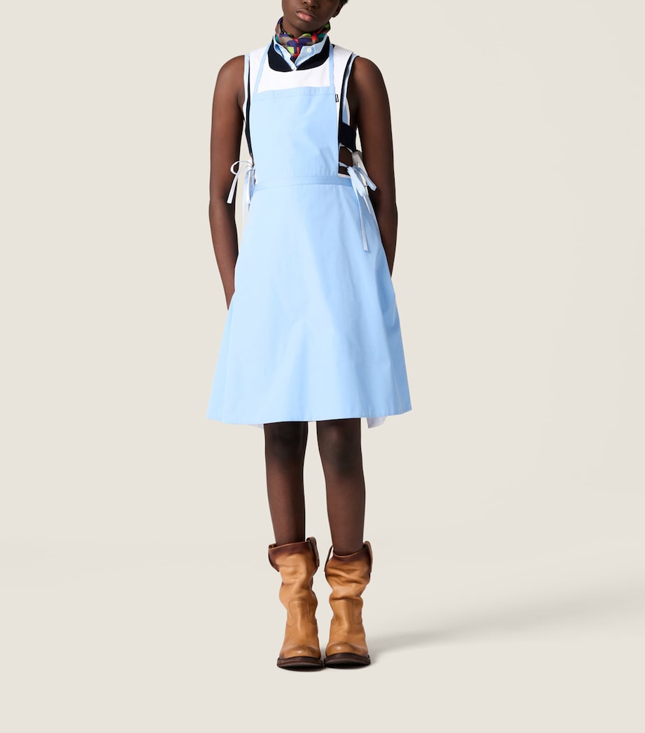 Miu Miu Womens Cotton Poplin Apron Mini Dress Image 5