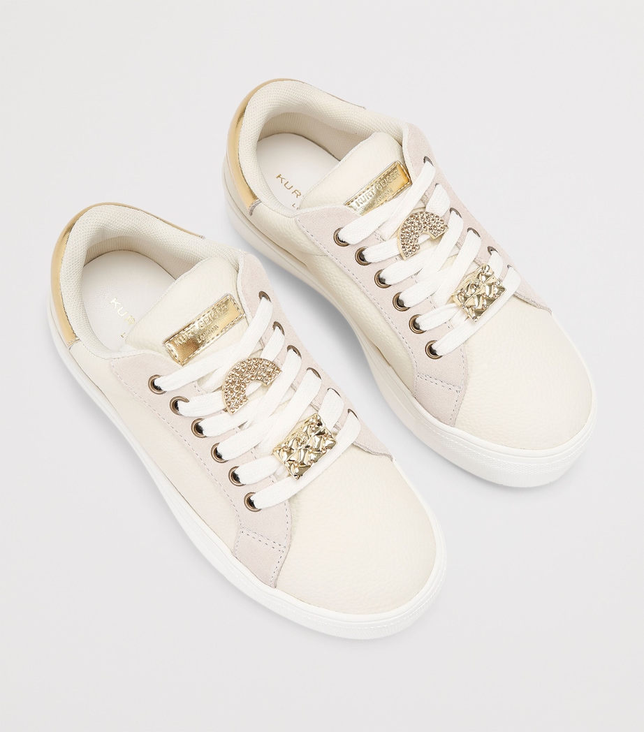 Leather Mini Laney Charm Sneakers GOLD Image 4