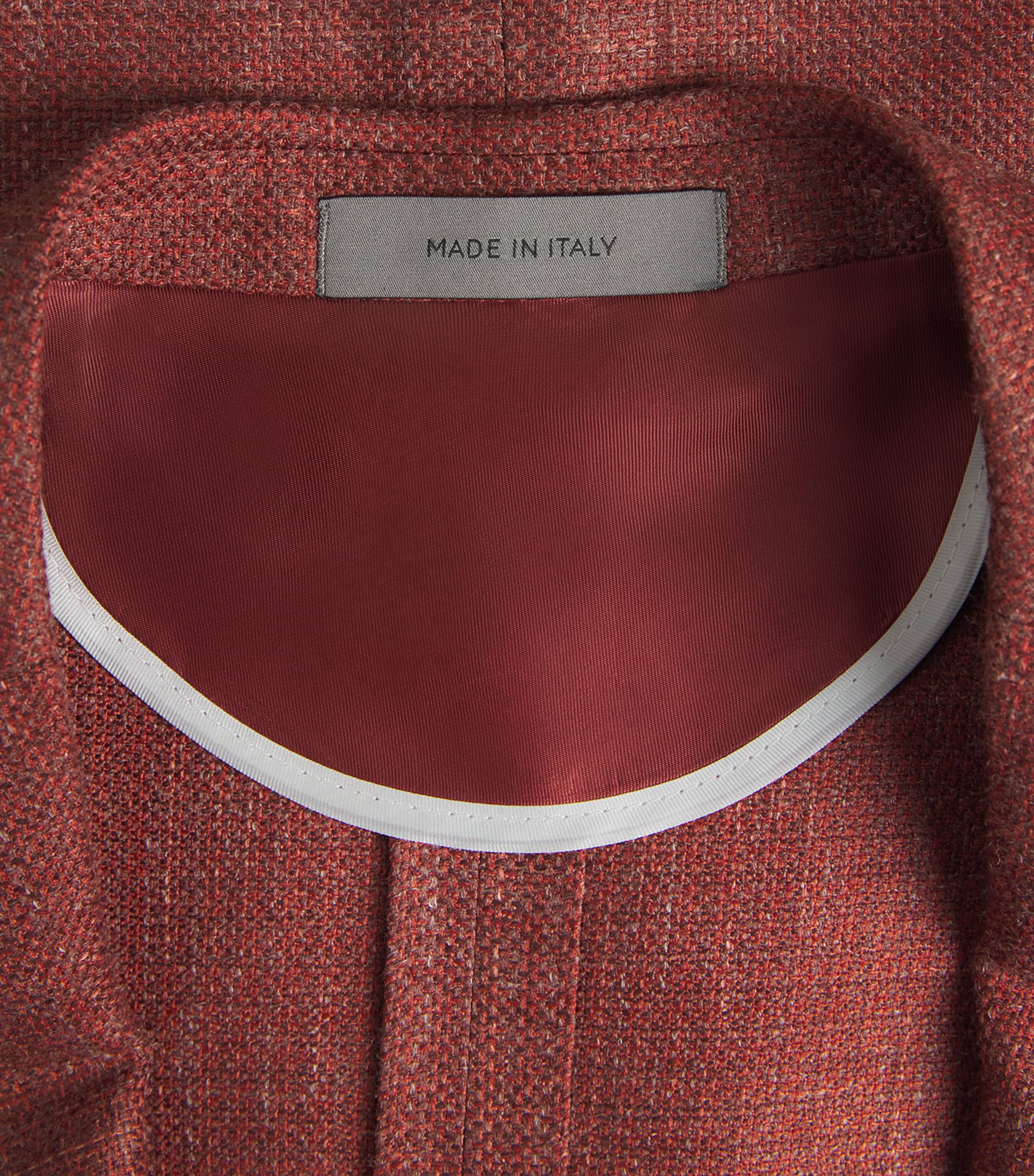 Corneliani Mens Virgin Wool-Silk-Linen Blazer Red Coloured Image 6