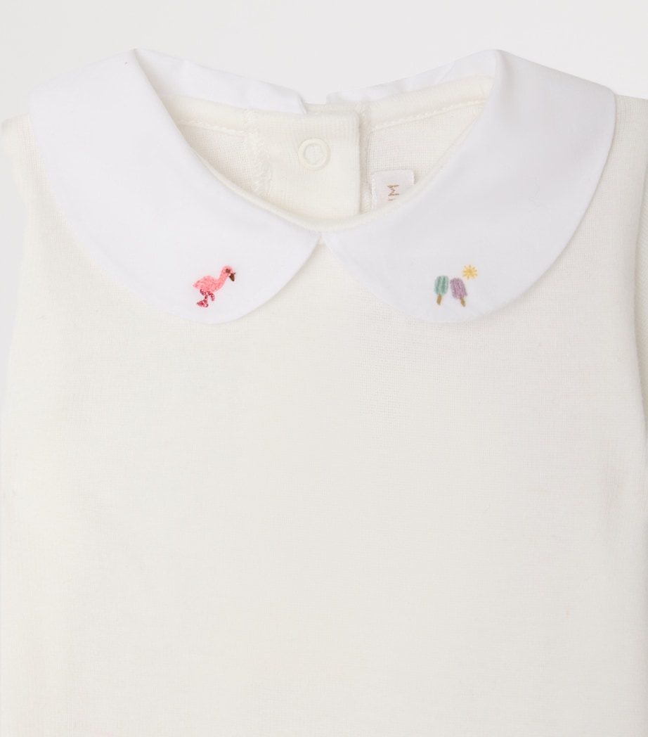 Organic Cotton Cygne Bodysuit (1-24 Months) BLANC LAIT Image 3