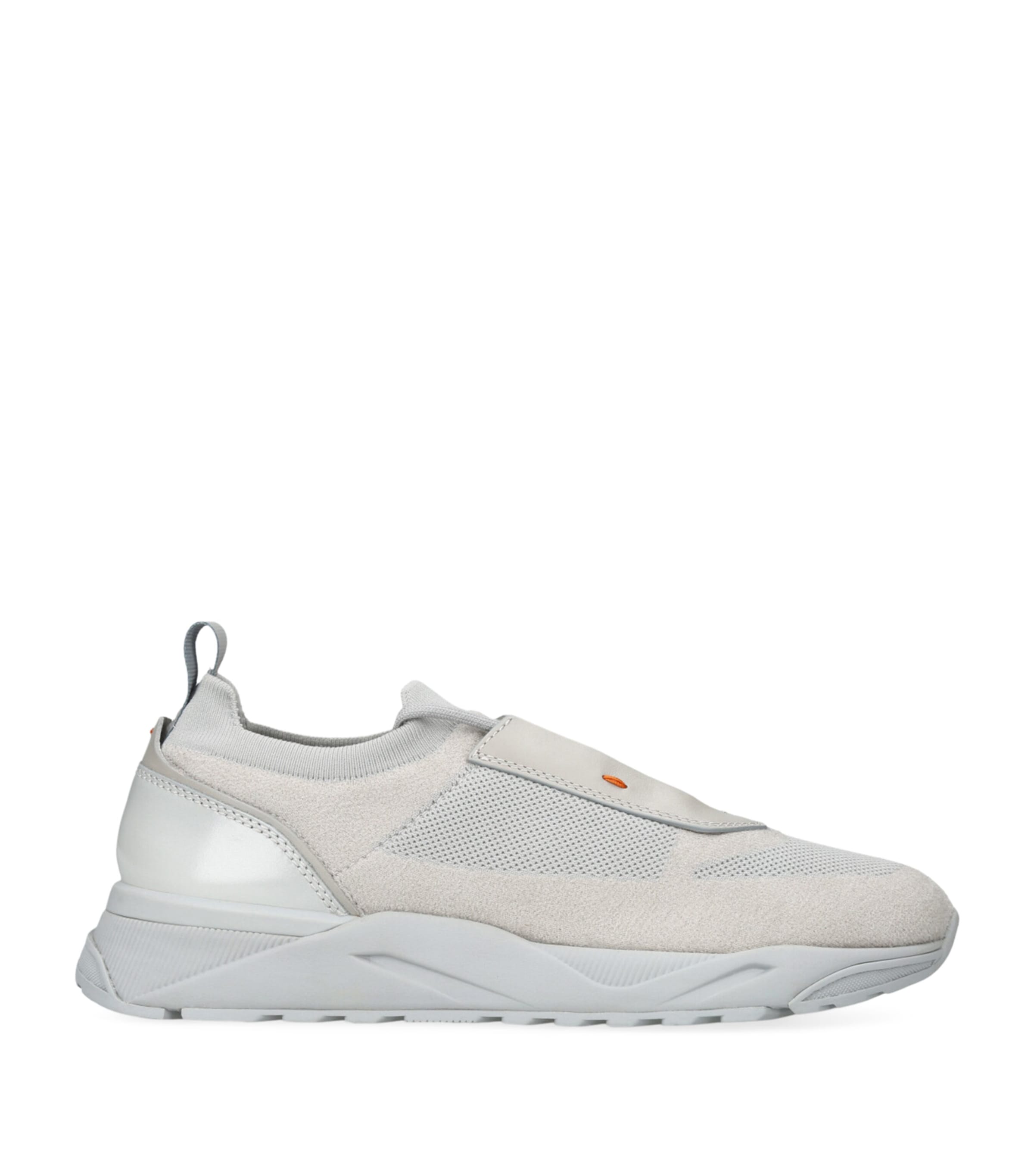 Santoni Technical-knit Runner Sneakers In Grey