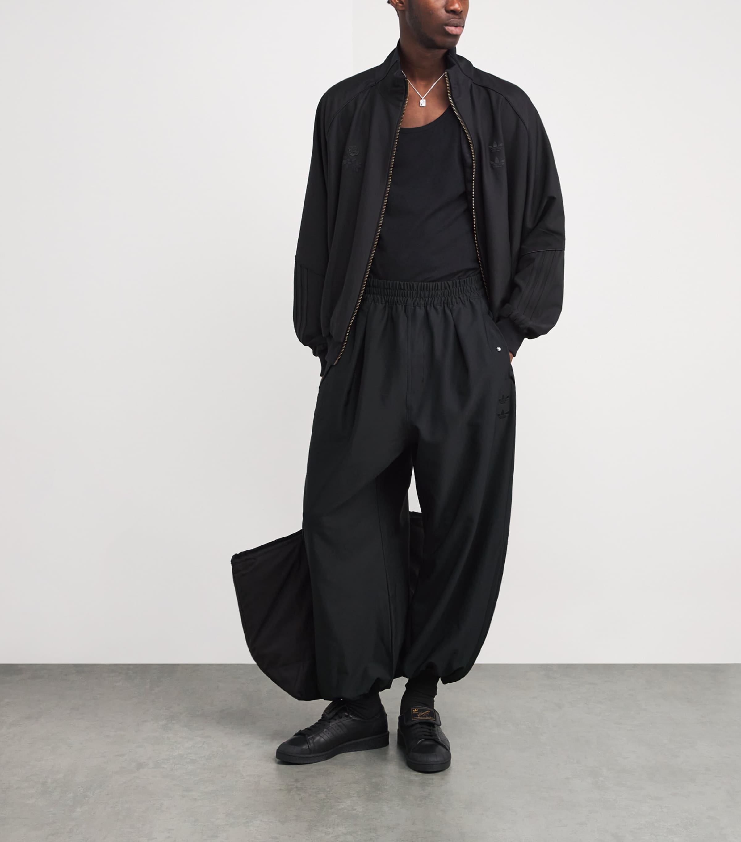 x adidas Wide-Leg Track Pants BLACK Image 2