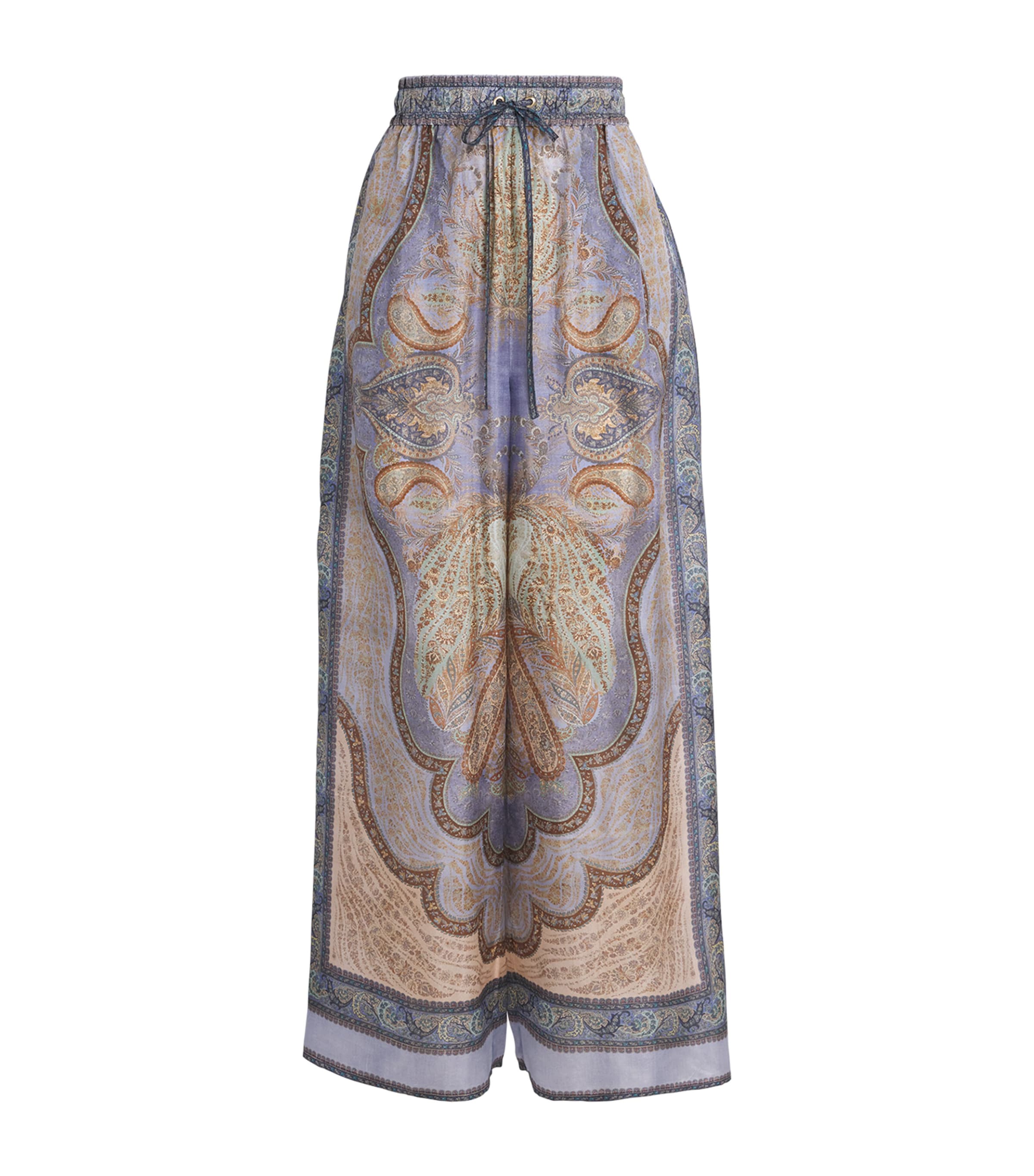 Zimmermann Silk Printed Wanderlust Trousers