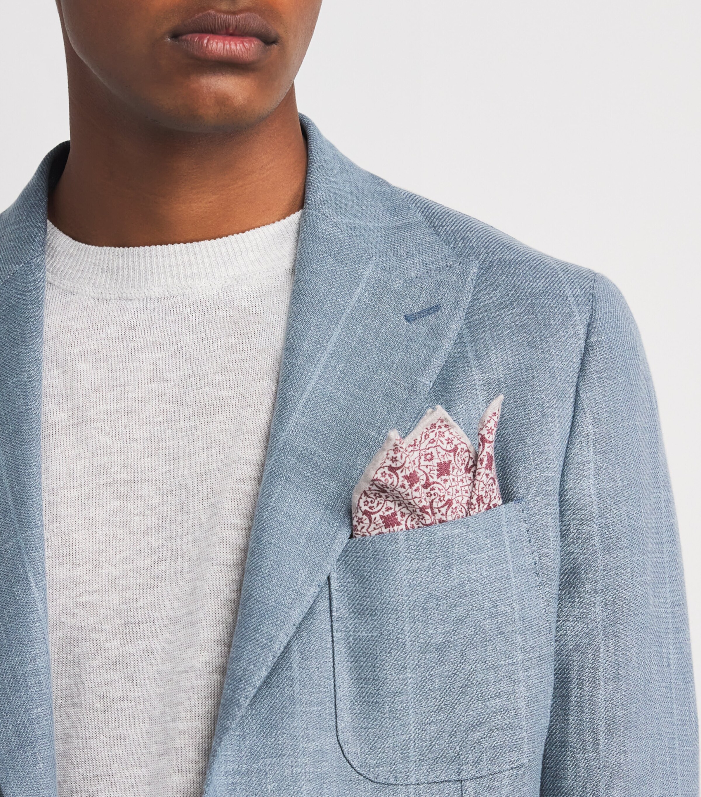 Cotton-Wool Printed Pocket Square GRAPE Image 3
