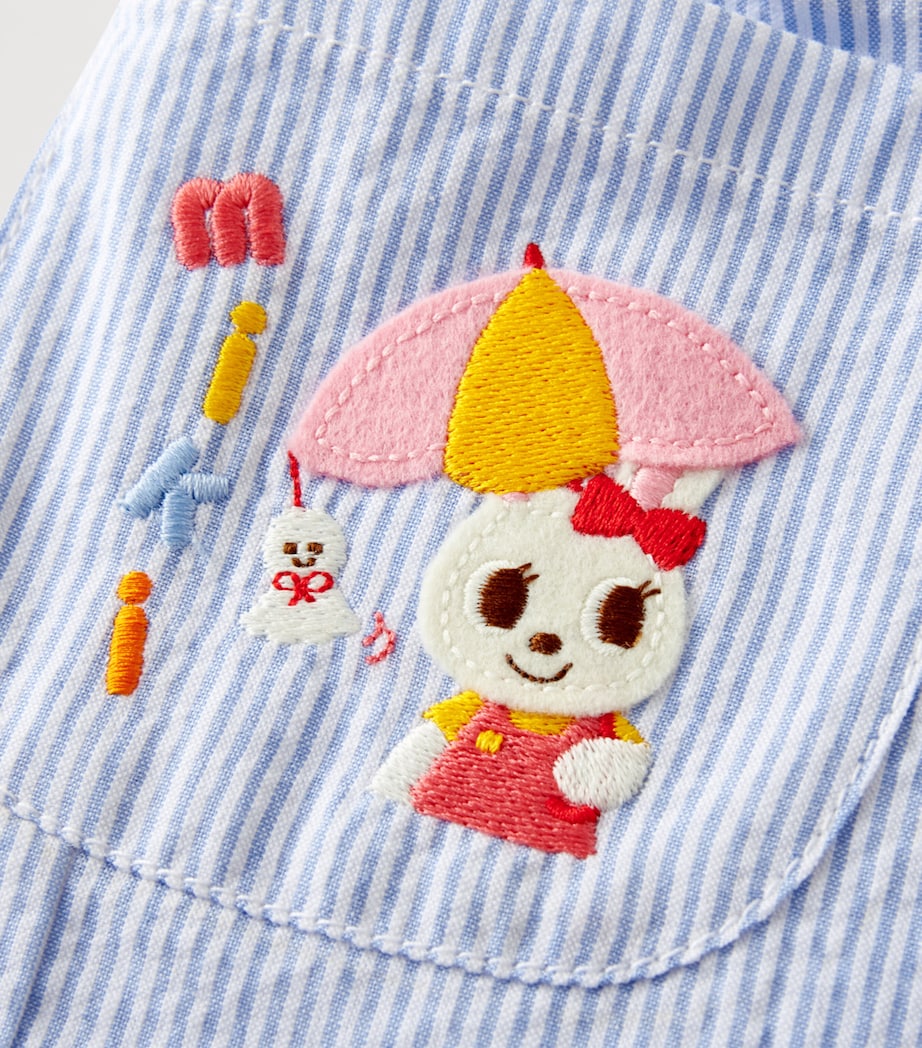 Miki House Cotton Stripe Usako Shorts (2-9 Years) Image 5