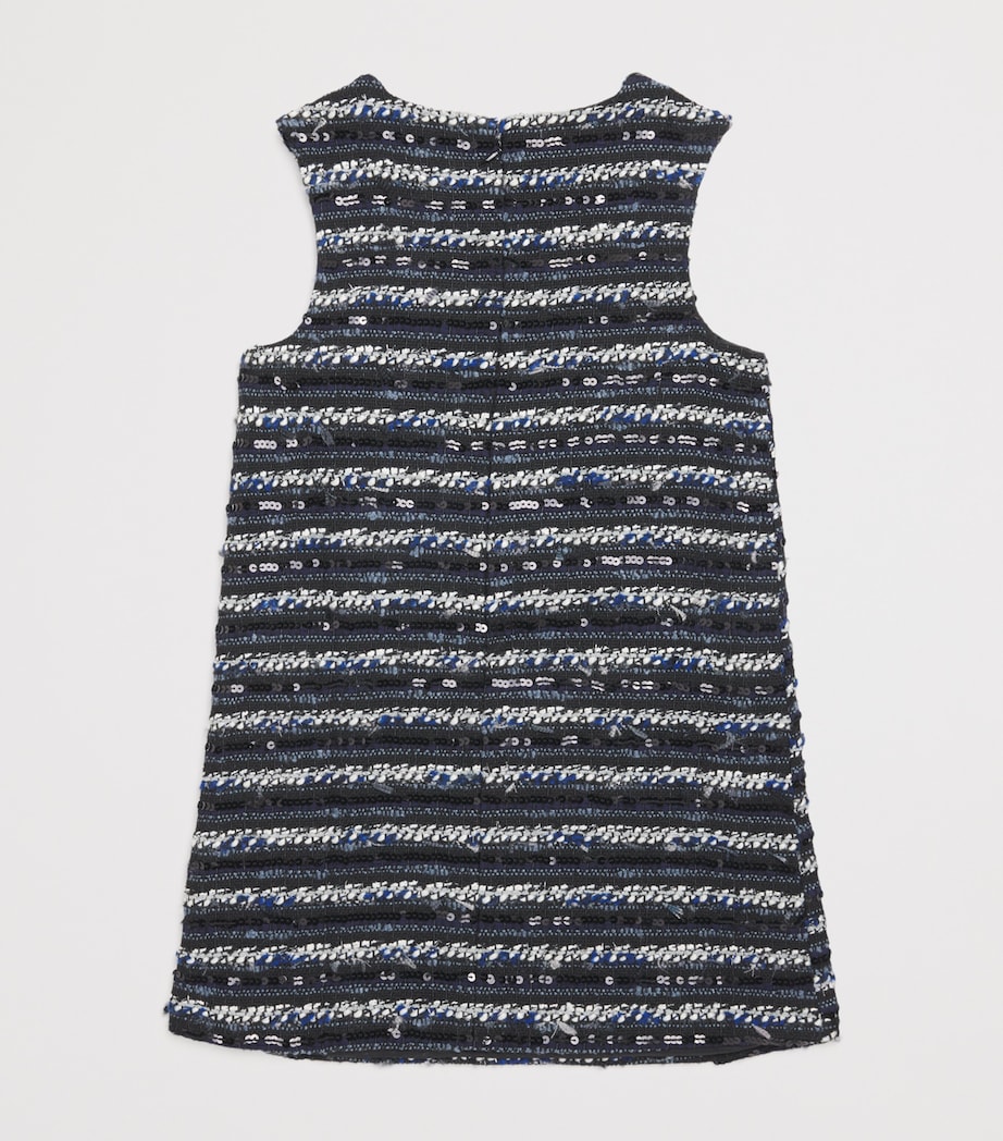 Bouclé Embellished Lana Dress (4-14 Years) NAVY/BLACK Image 2