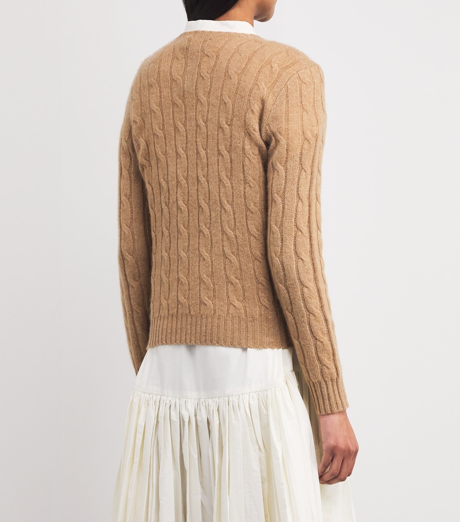 Cashmere Cable-Knit Sweater COLECTN CAMEL MELANG Image 4