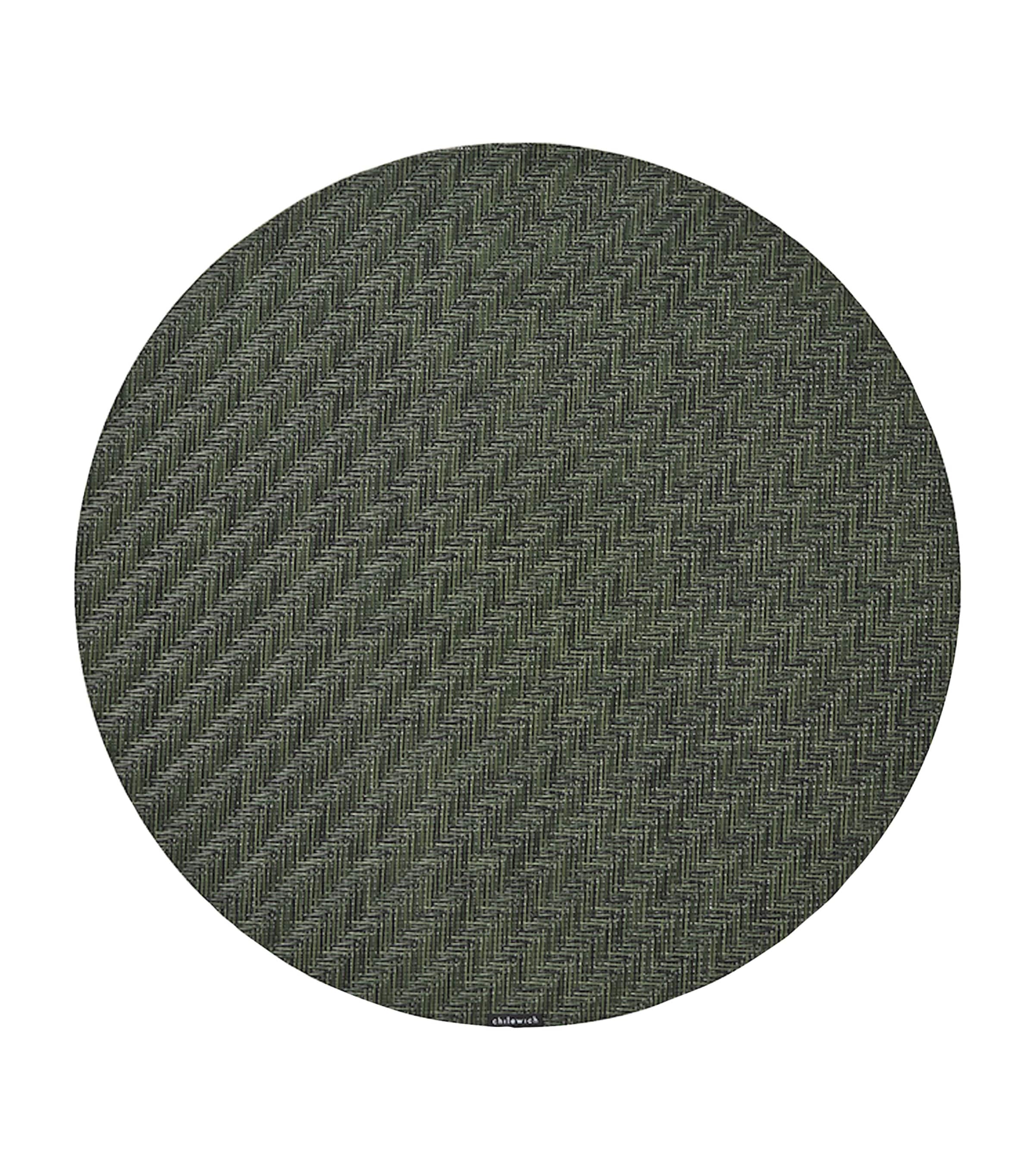 Chilewich Terrastrand Foxtail Round Placemat In Green