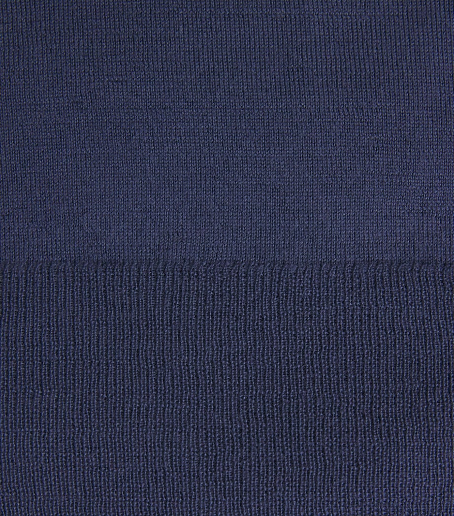 Corneliani Mens Merino Rollneck Sweater Drk Ceruole Blue Image 6
