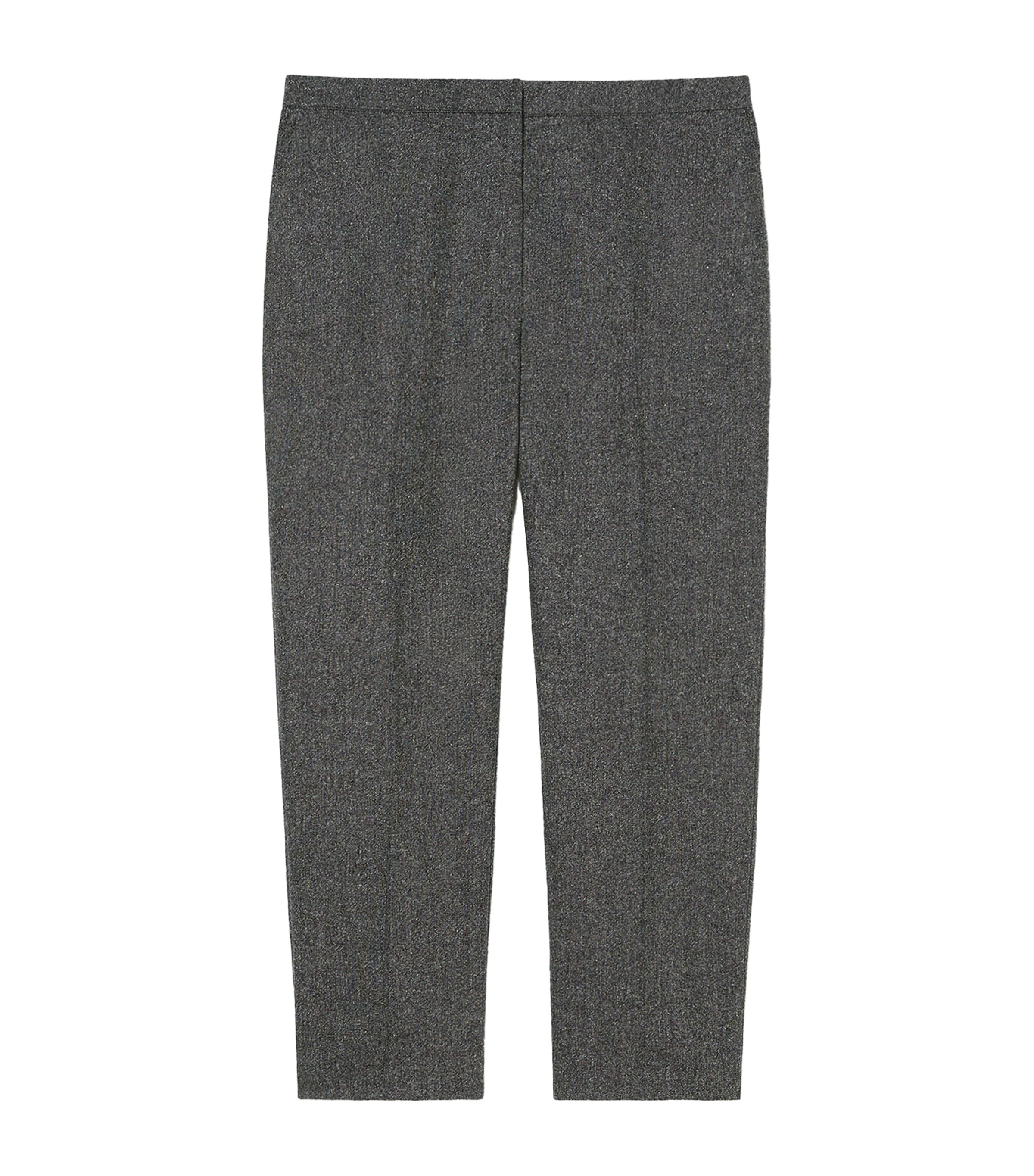 Marina Rinaldi Virgin Wool-blend Chimera Tailored Trousers In Gray