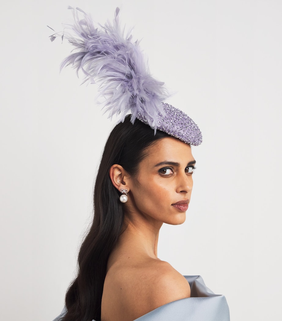 Embellished Bellini Fascinator LILAC / SILVER Image 3