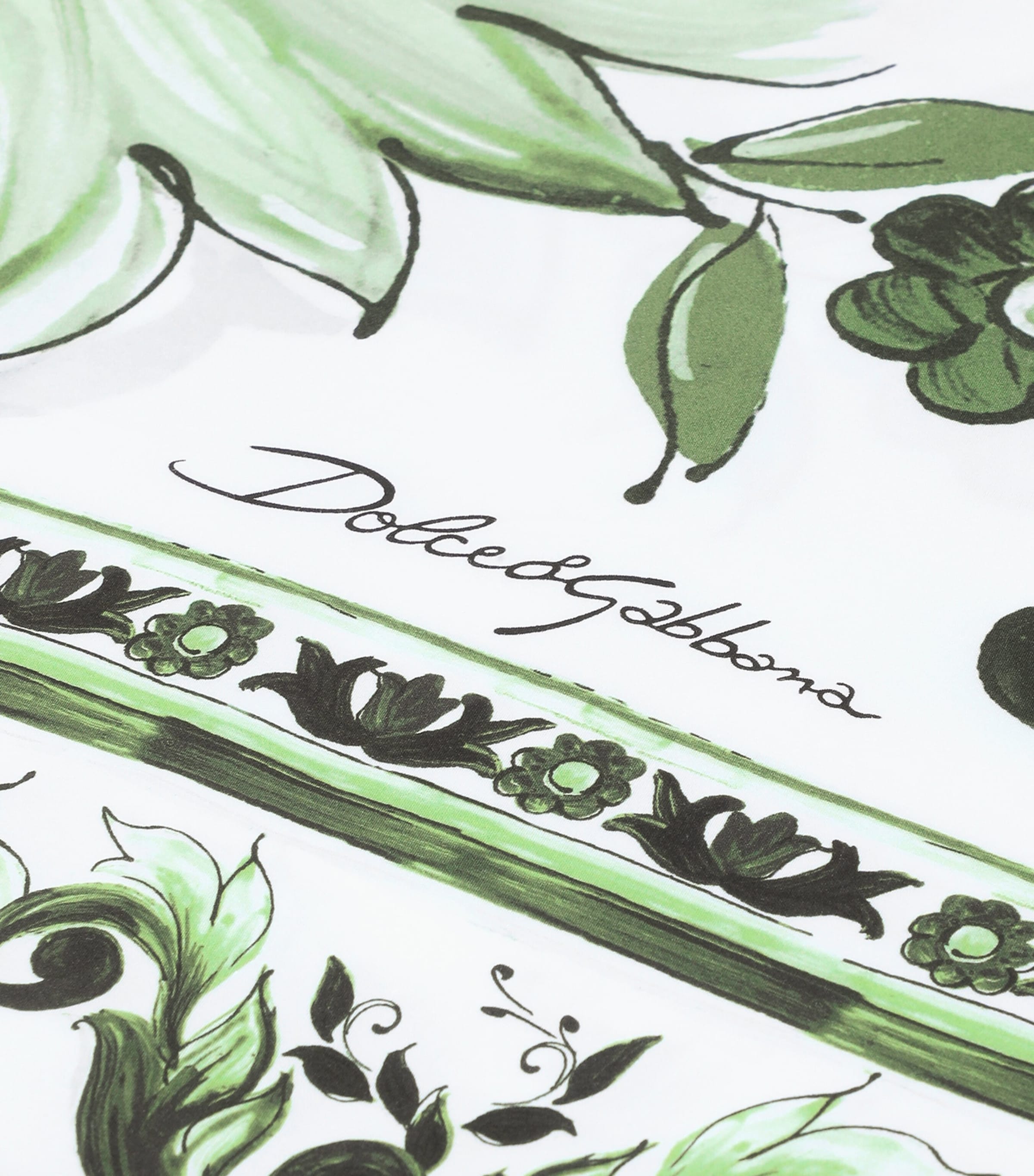 Cotton Majolica King Duvet Cover (260cm x 220cm) UV011-MAIOLICA VERDE Image 3