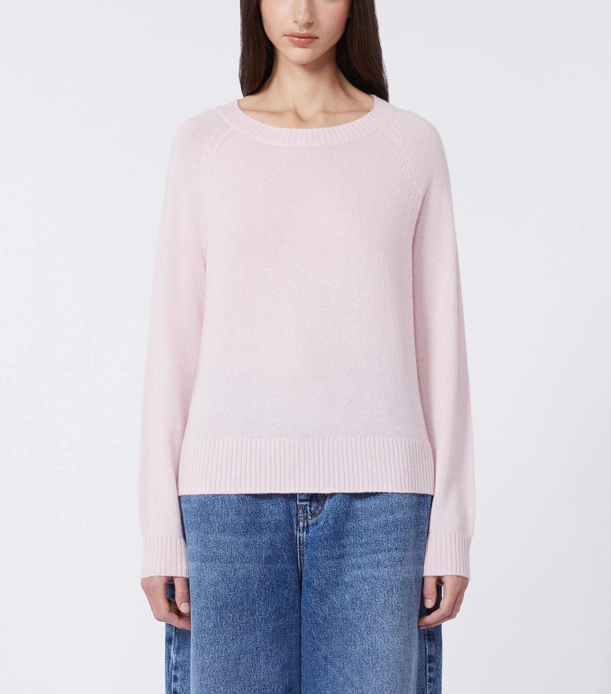 Weekend Max Mara Womens Cashmere Round-Neck Sweater Pink Image 3