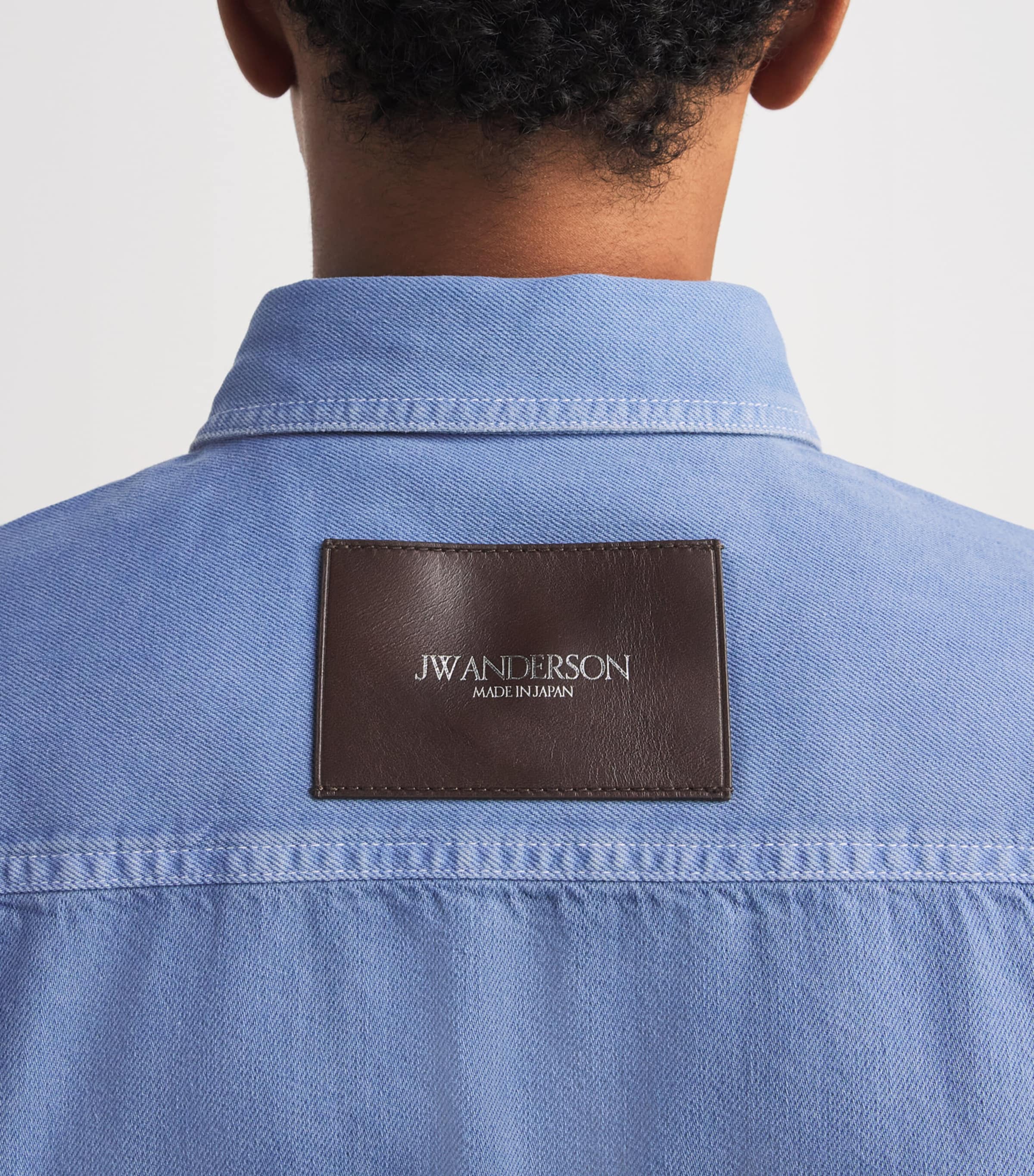 JW Anderson Mens Oversized Denim Shirt French Blue Image 3