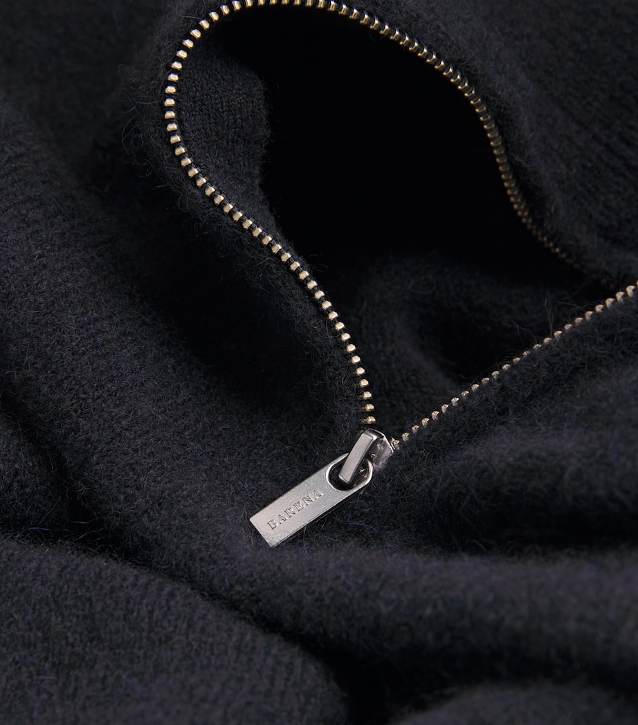 Wool Quarter-Zip Sweater 170 NAVY Image 5