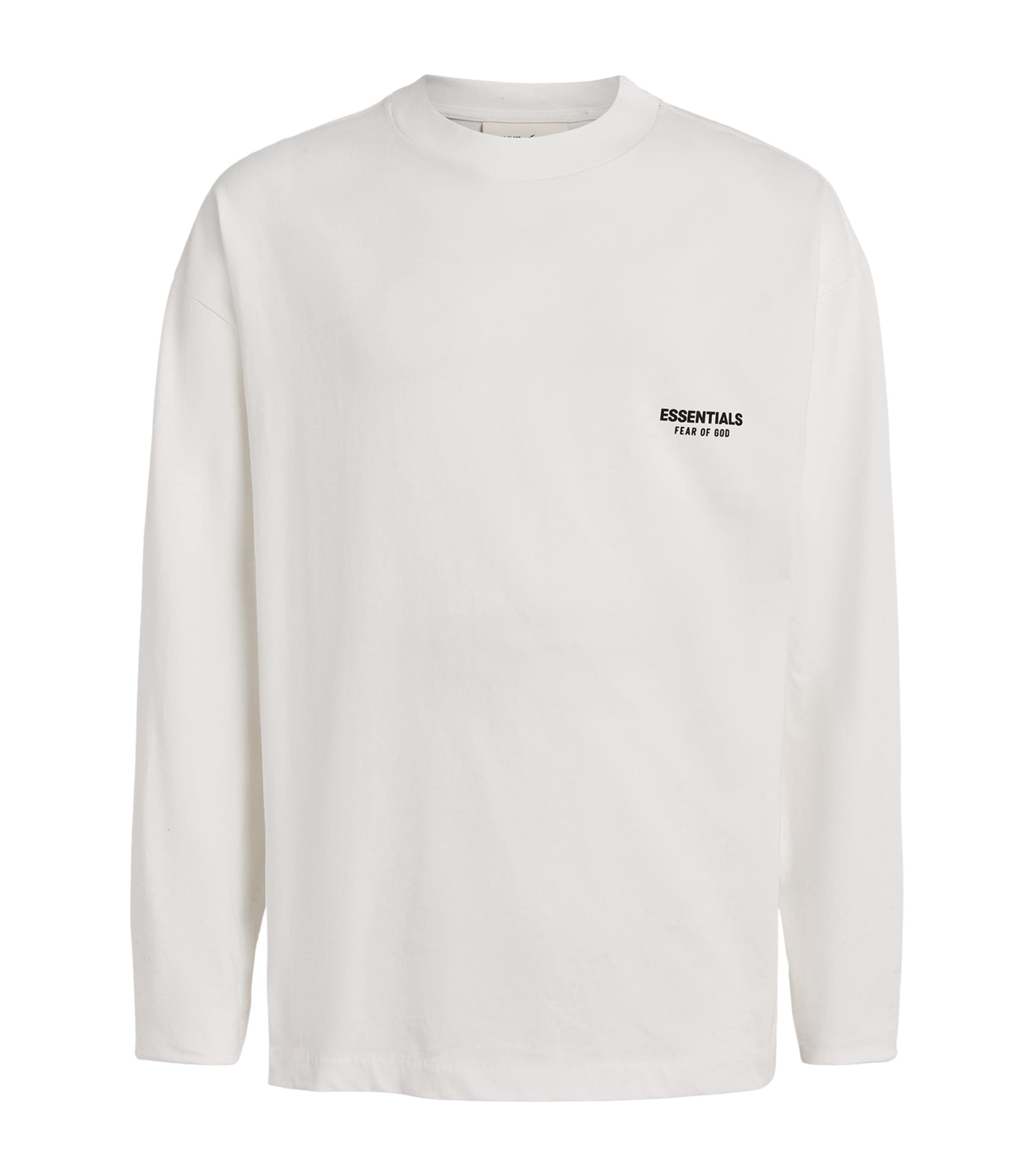 FEAR OF GOD ESSENTIALS White Cotton Classic Long-Sleeve T-Shirt
