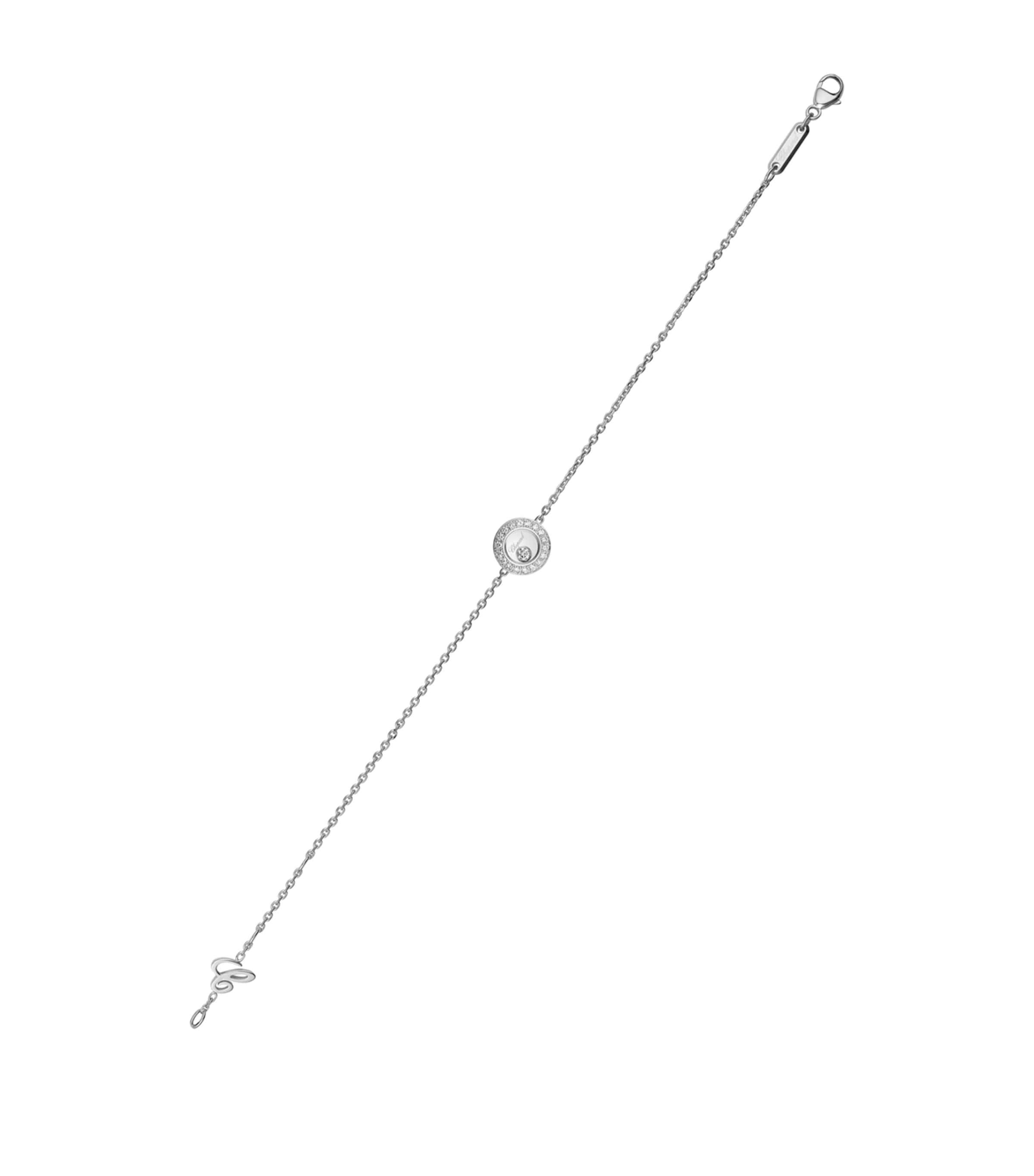 White Gold and Diamond Happy Diamonds Icons Pavé Bracelet 18K WHITE GOLD Image 3